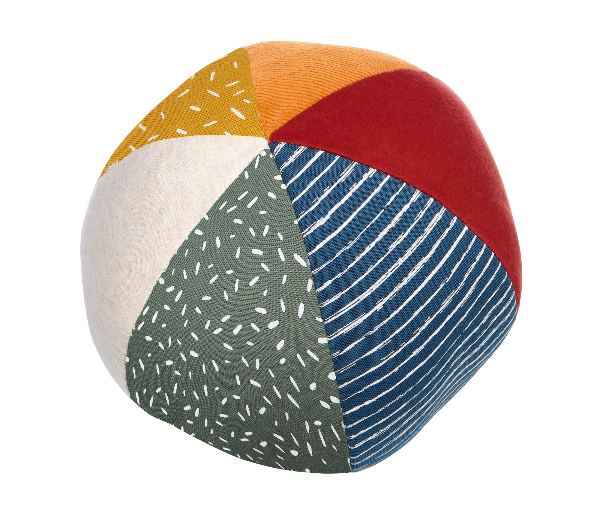 Multicoloured baby rattle soft ball, large