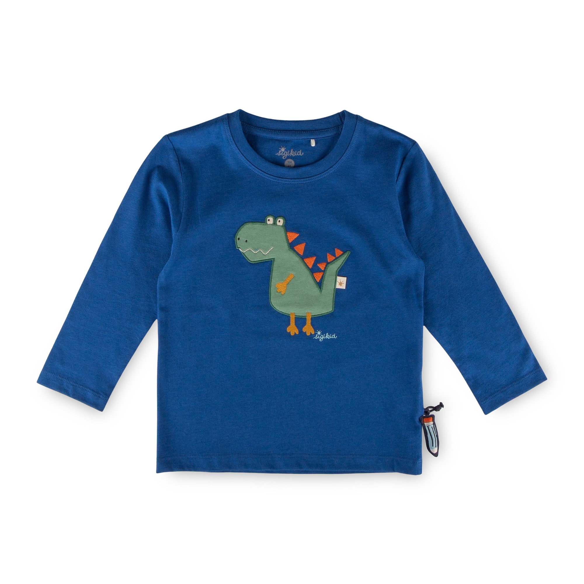 Kinder Langarmshirt Dino, blau