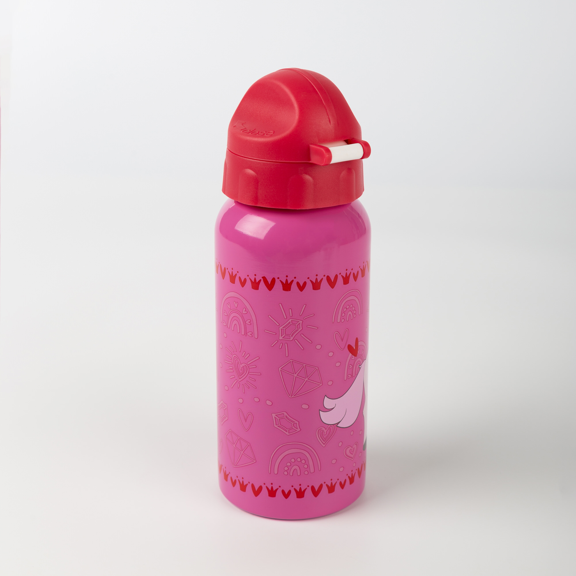 Girls' drink bottle princess Pinky Queeny and unicorn