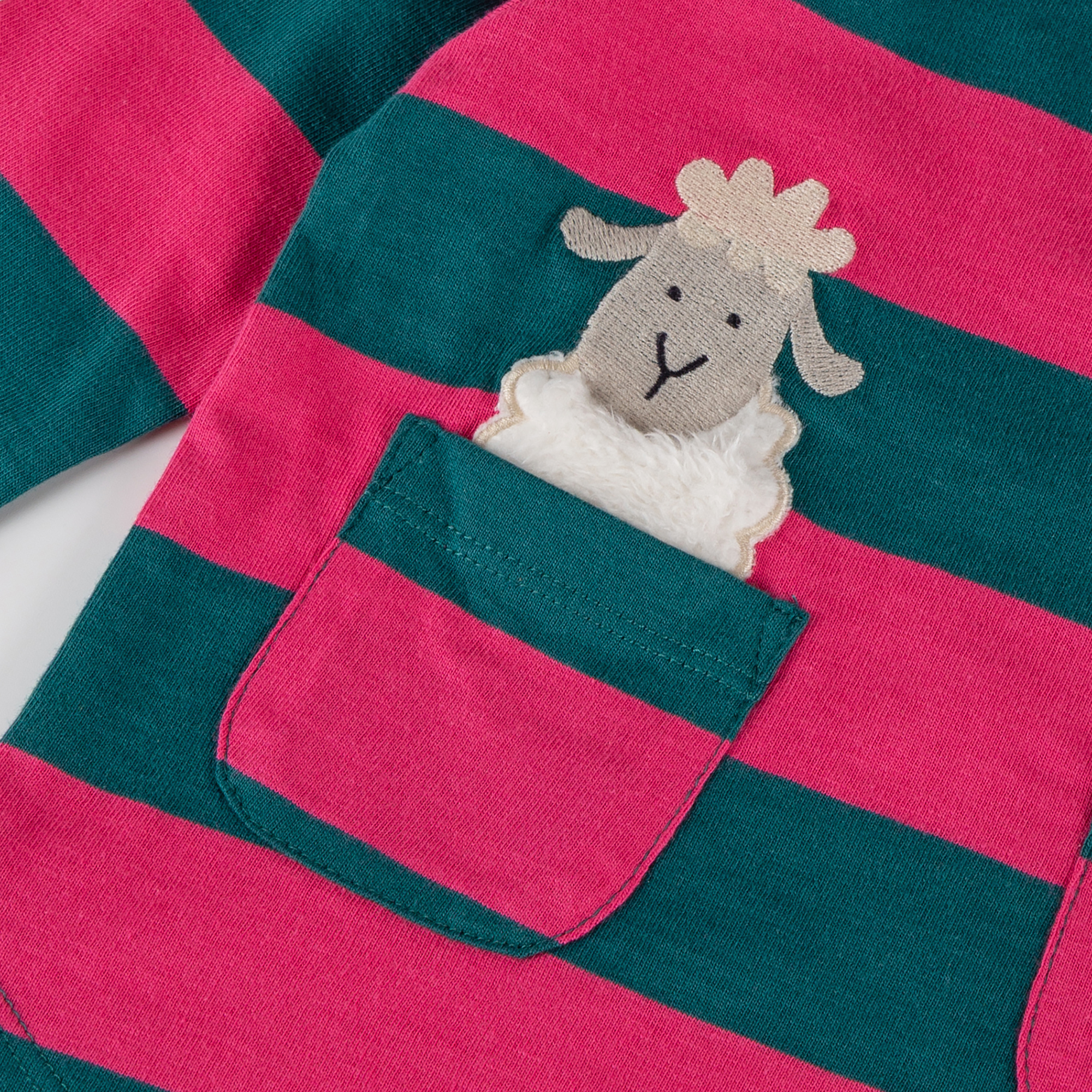 Short baby long sleeve dress sheep, pockets