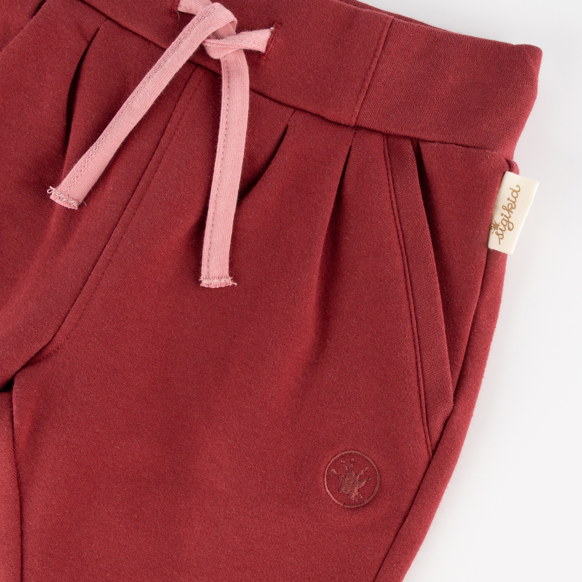 Children's sweat pants, dark red