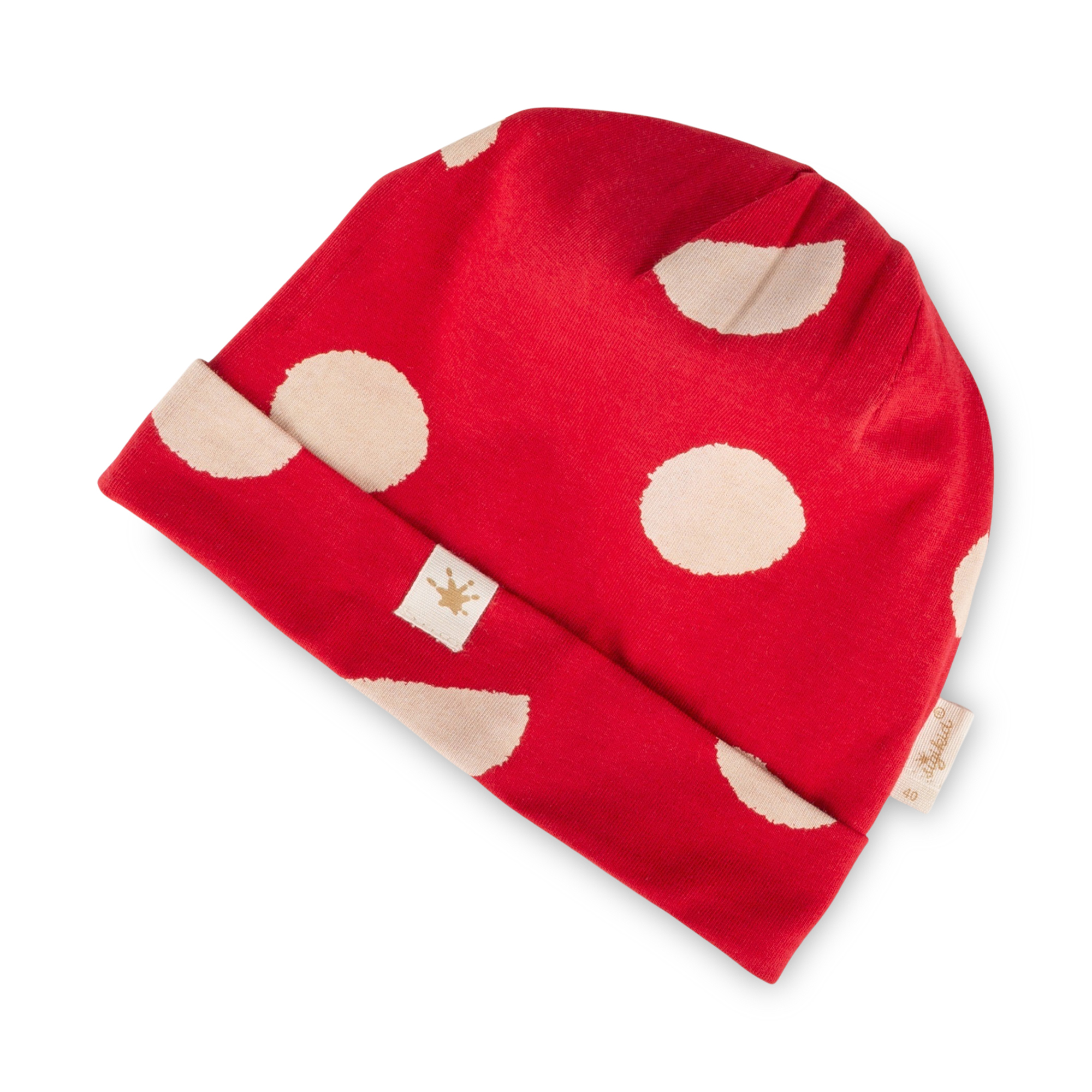 Baby Mütze, rot mit Punkten