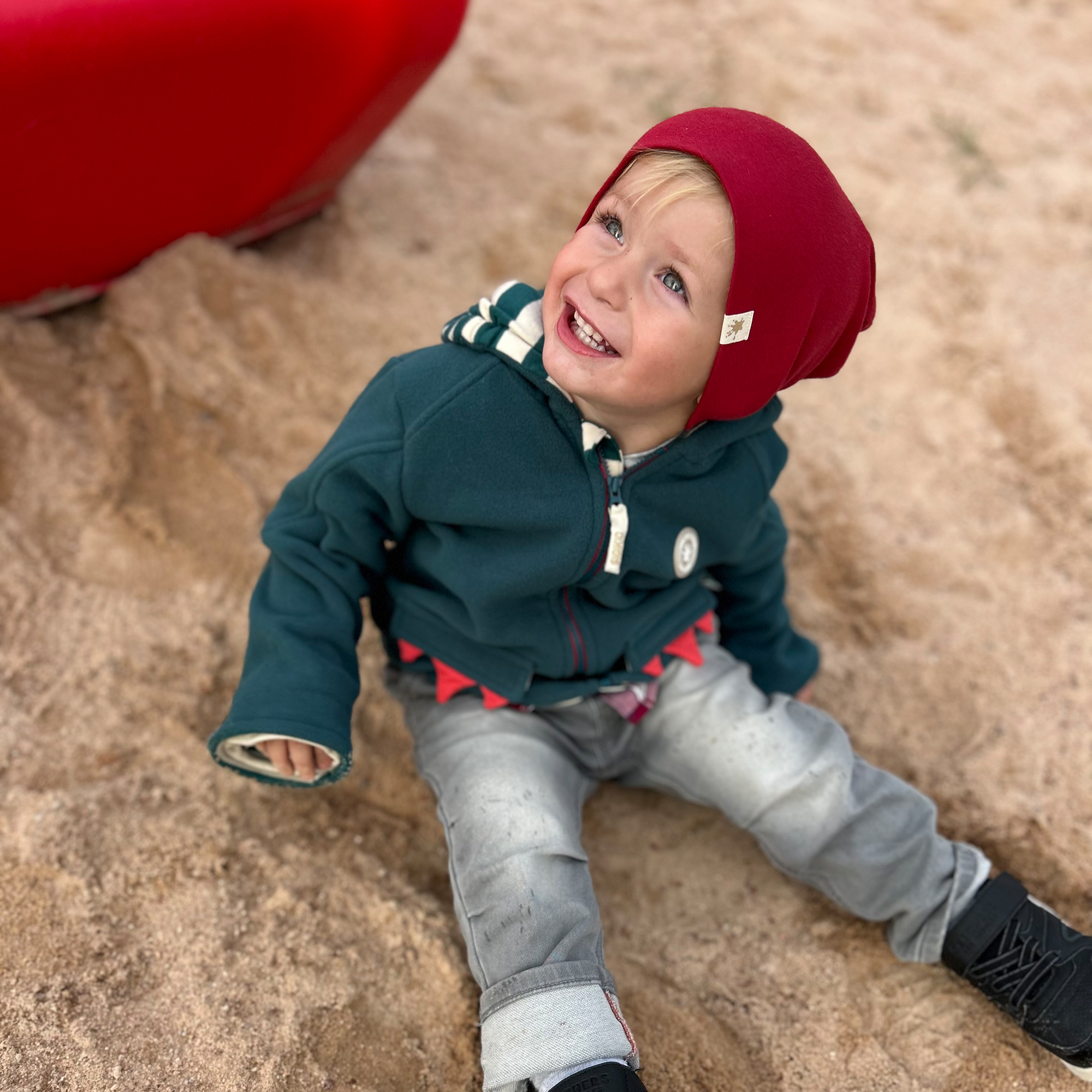 Baby pixie hood fleece jacket, Dino World Baby pixie hood fleece jacket, Dino World
