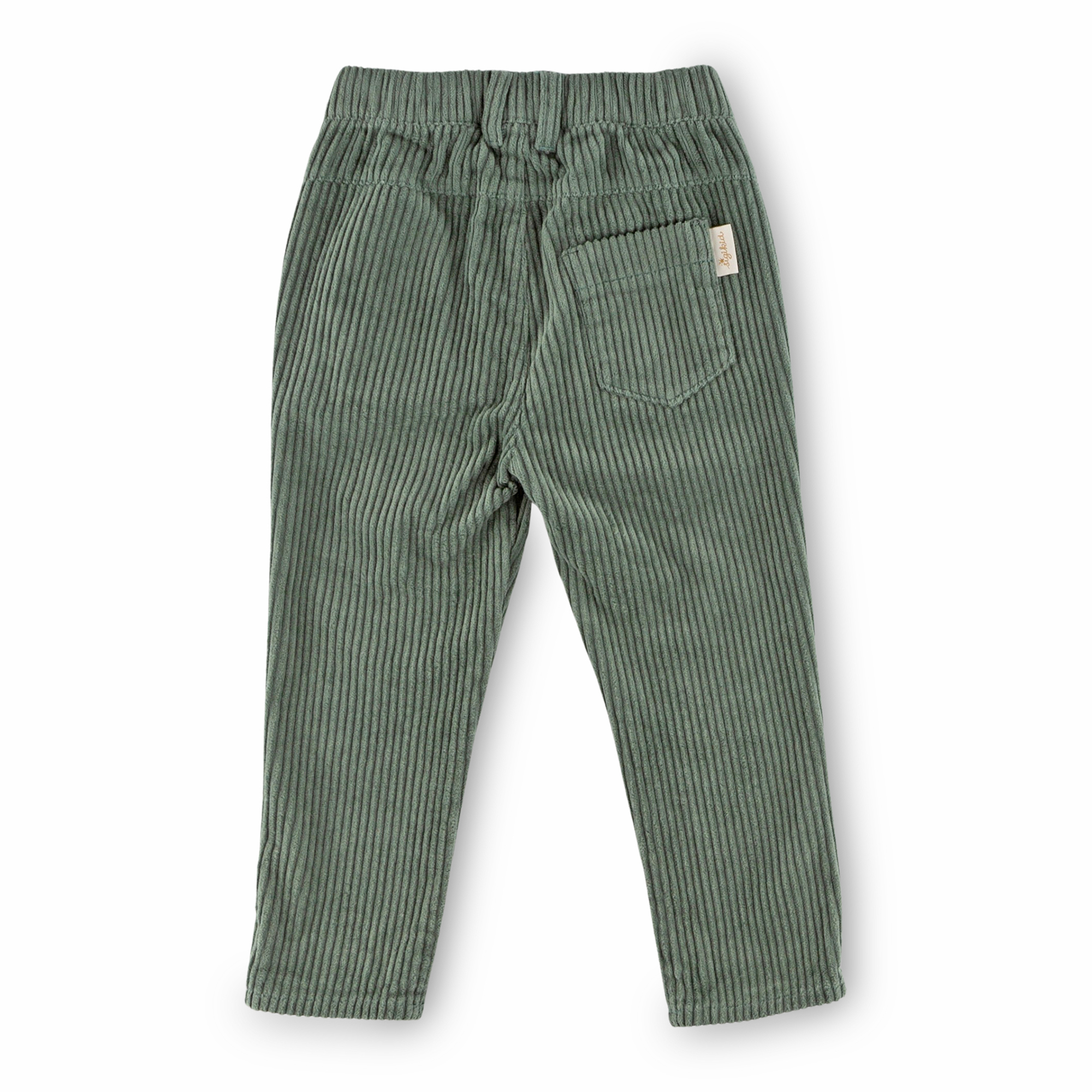 Green children's corduroy dungarees