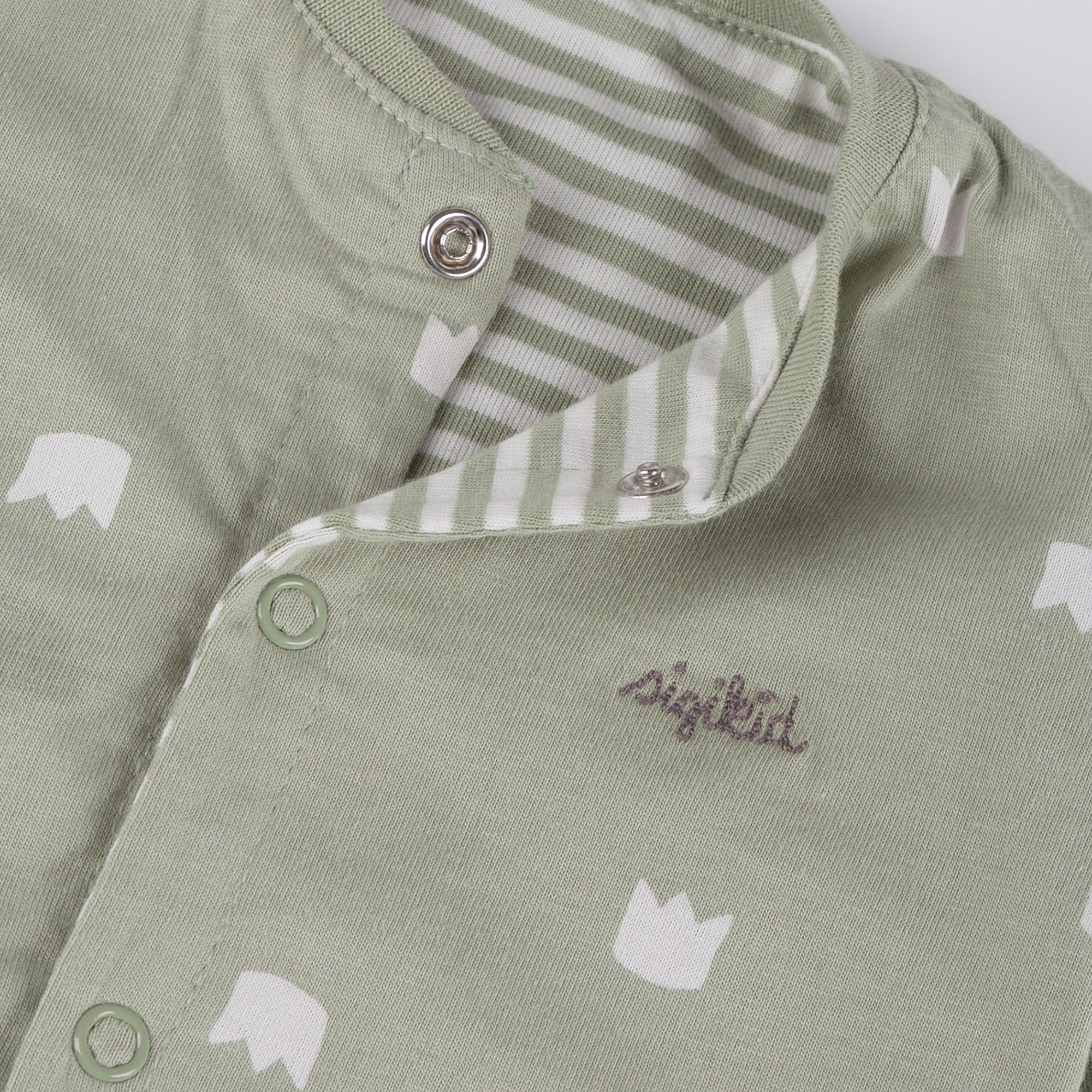 Newborn baby jacket mouse, reversible, green