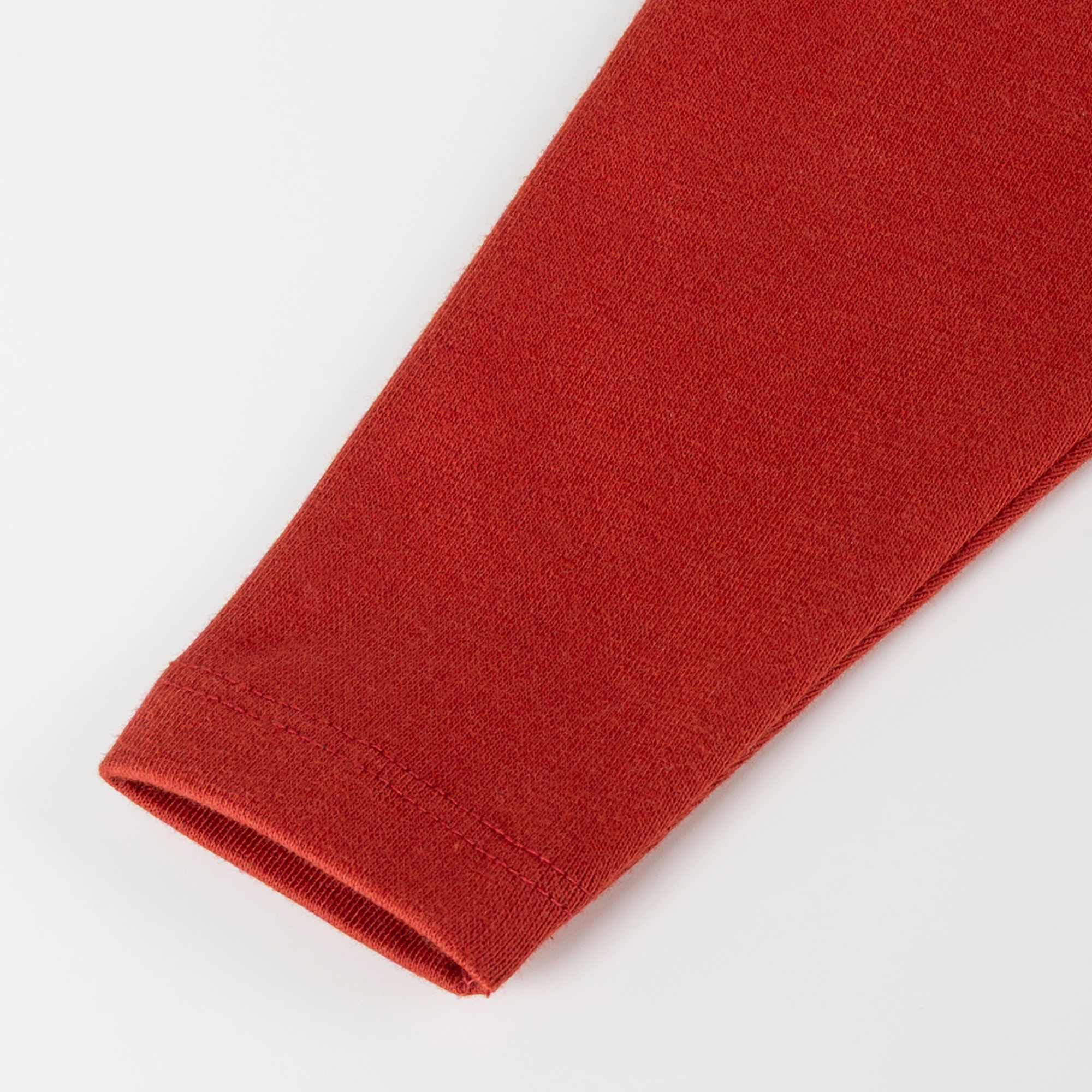 Baby rib knit leggings, orange red