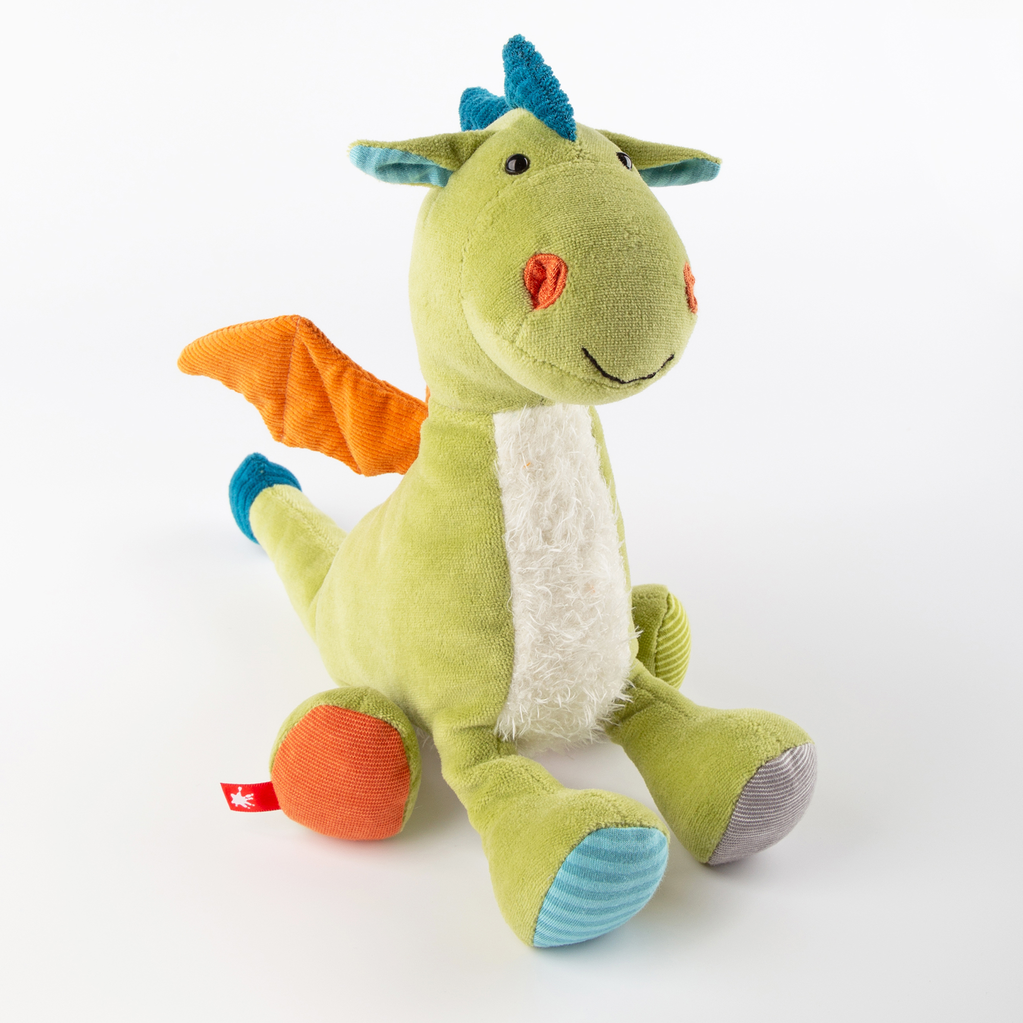 Kuscheltier Drache grün, Patchwork Sweety