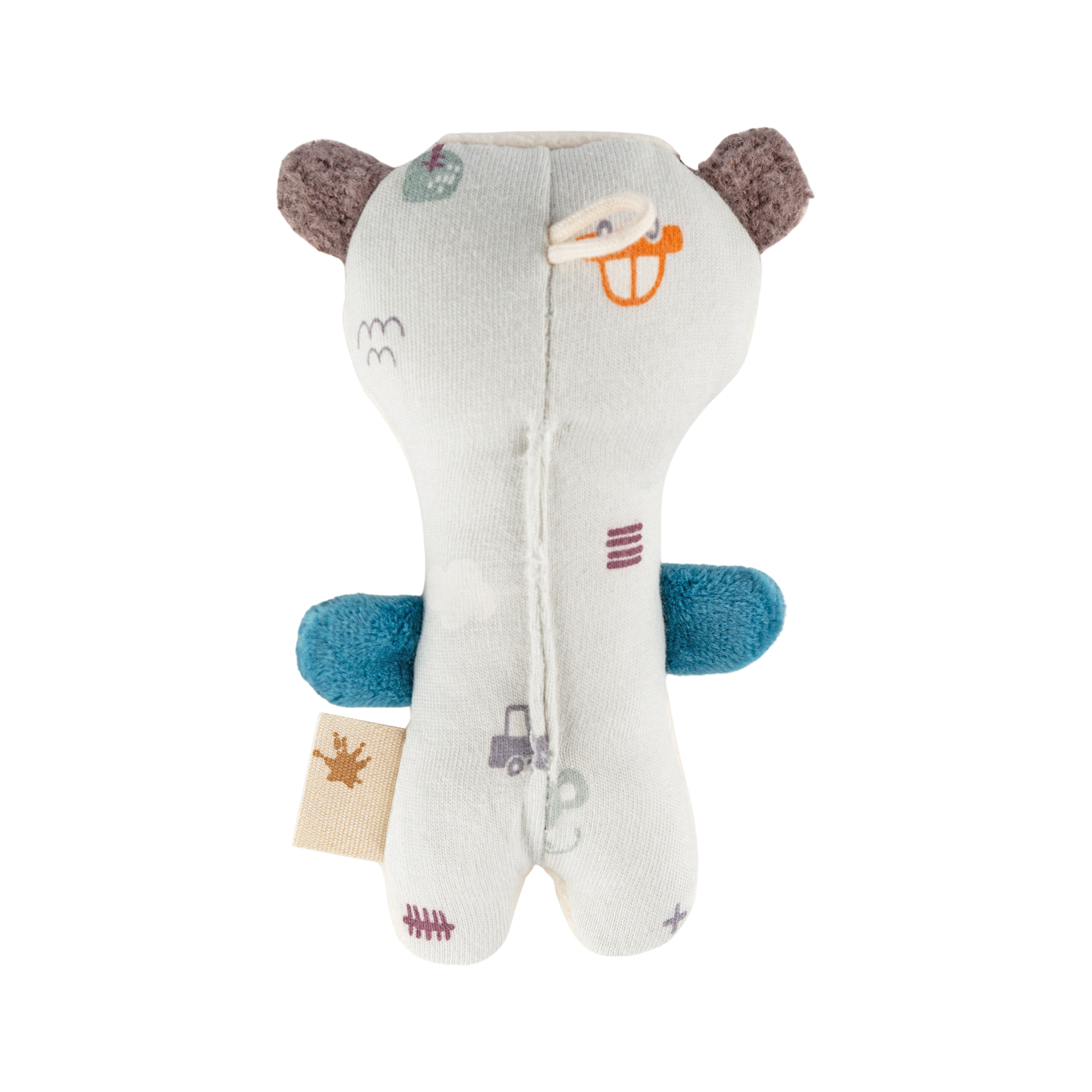 Baby cotton soft toy rattle badger, sigibaby Baby cotton soft toy rattle badger, sigibaby