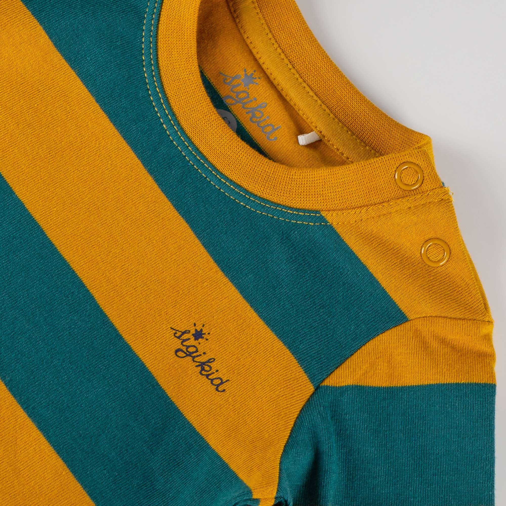 Baby long sleeve Tee dog, striped green