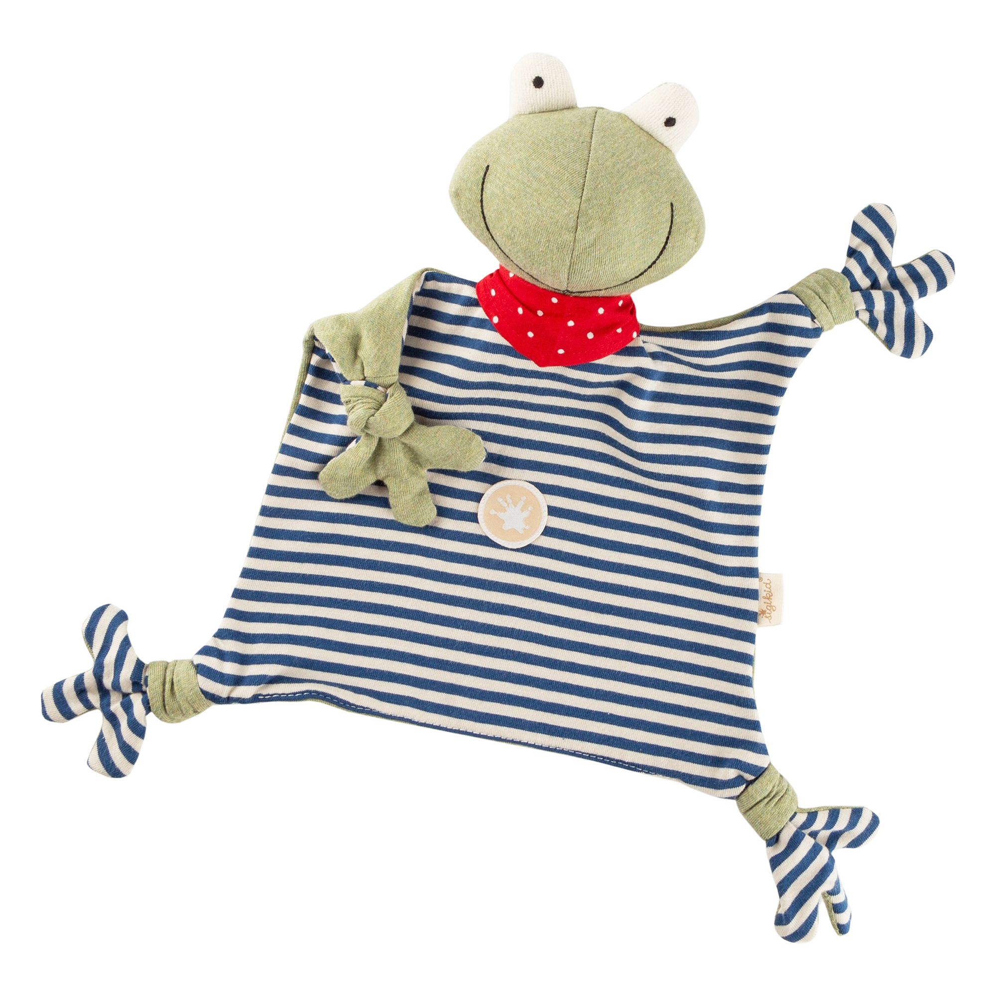 Baby comforter frog, cotton terry cloth