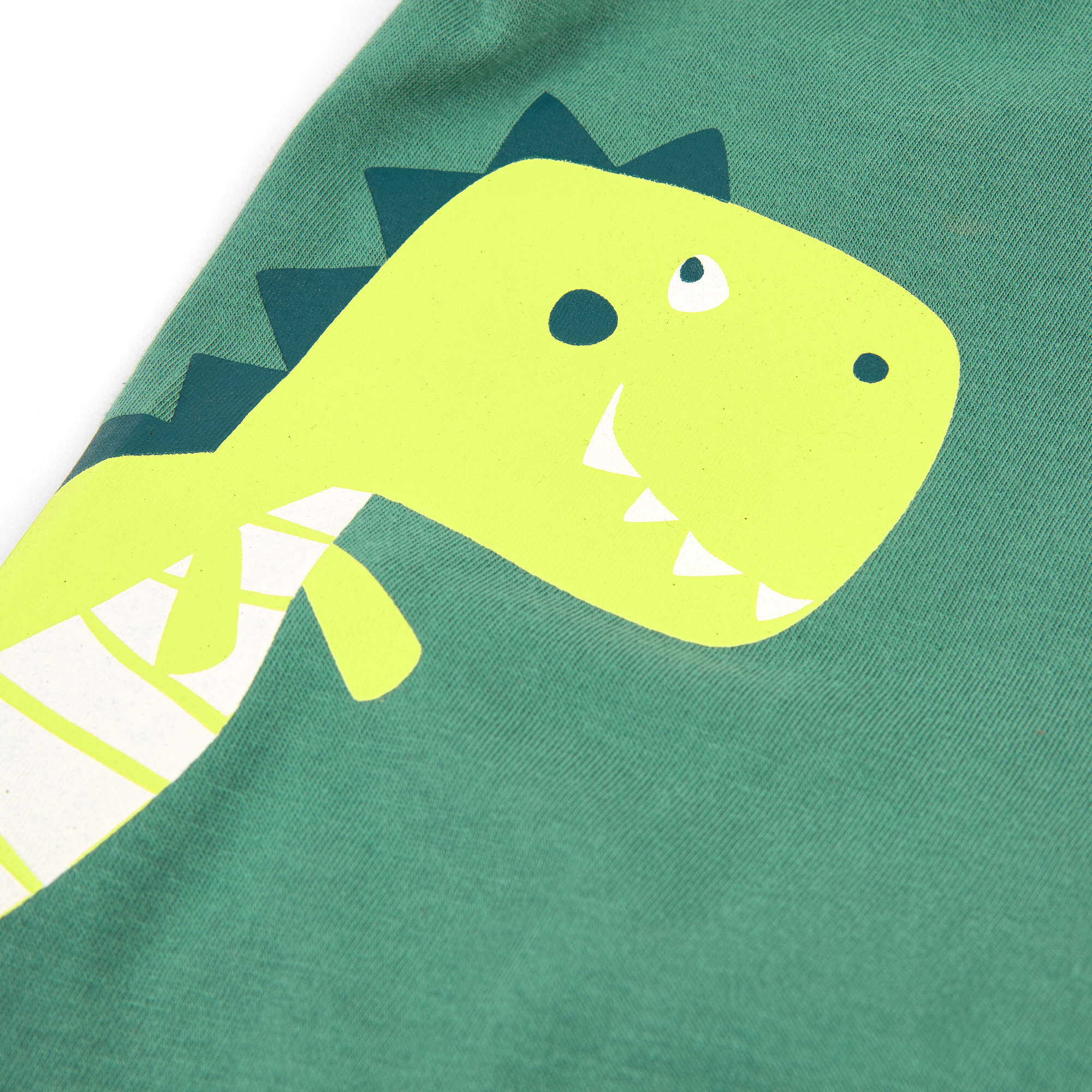 Children's shorty pajamas dinosaur, green