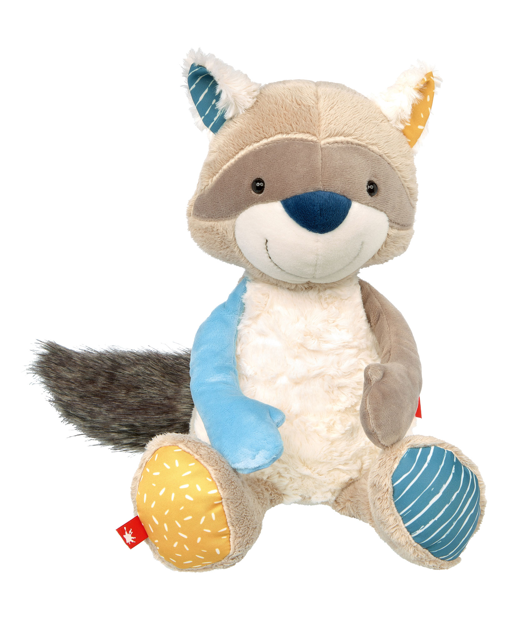 Plush toy racoon, Patchwork Sweety