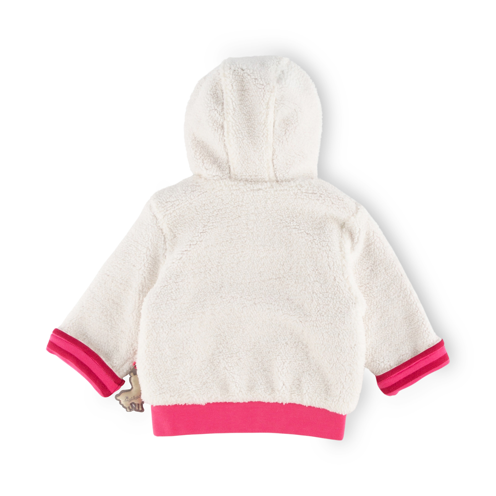 Hooded baby teddy fleece jacket Crazy Llama, lined