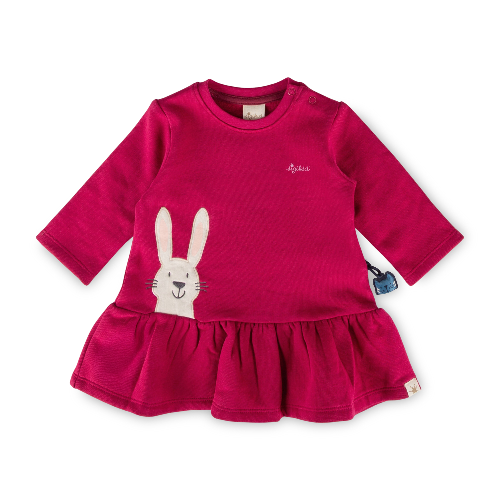 Baby Sweatkleid Hase, pink