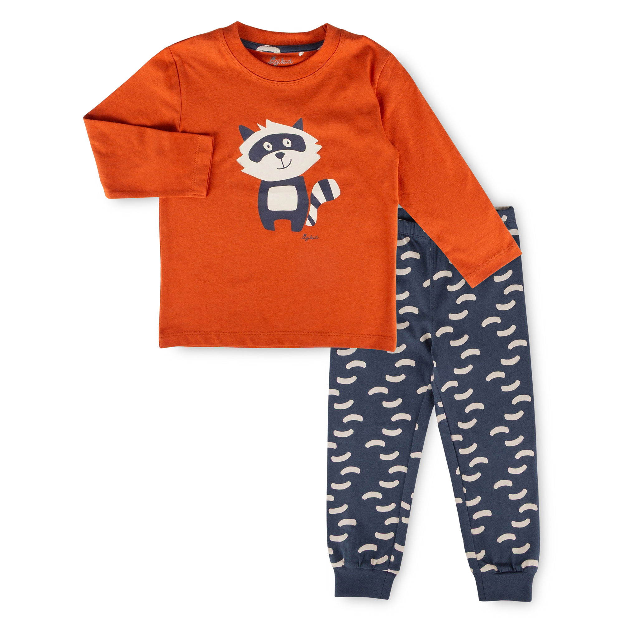 Children's long-sleeved pajamas raccoon
