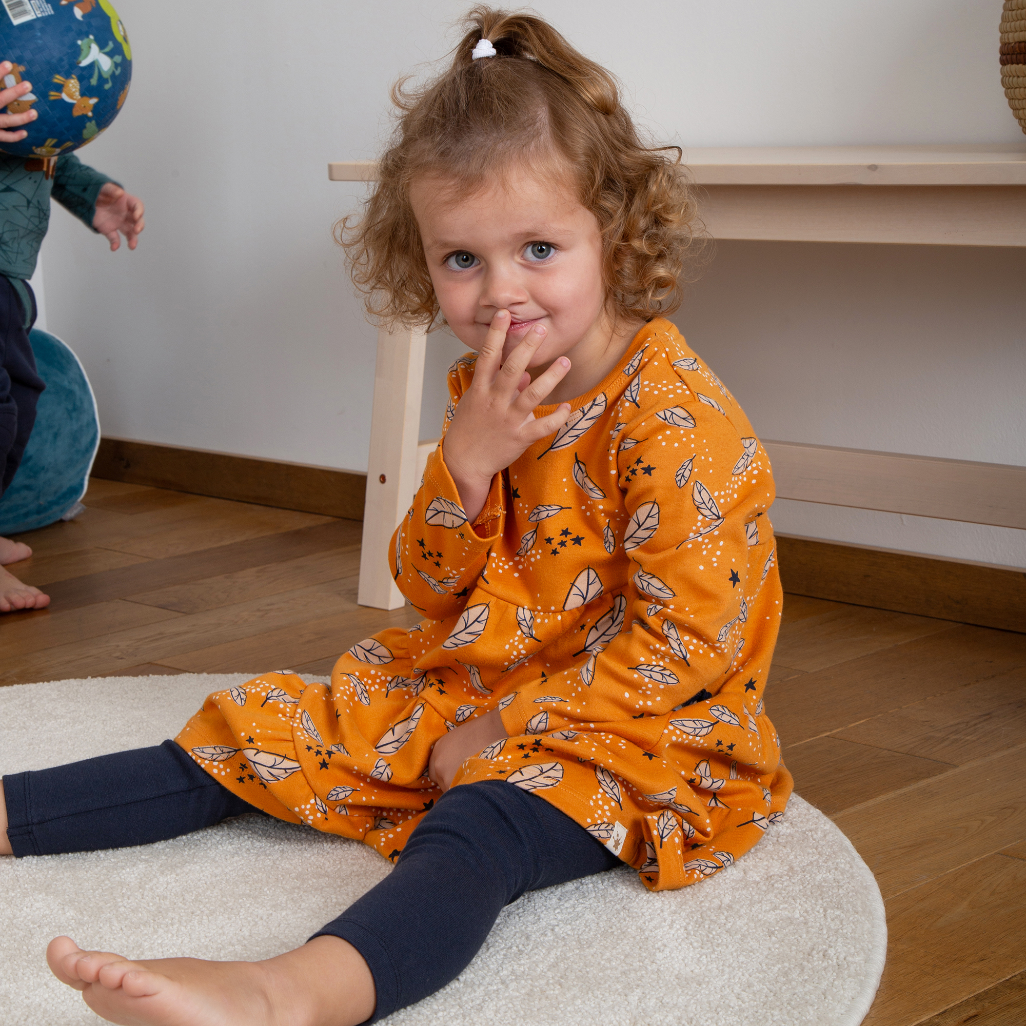 Children's rib knit leggings Magic Owl