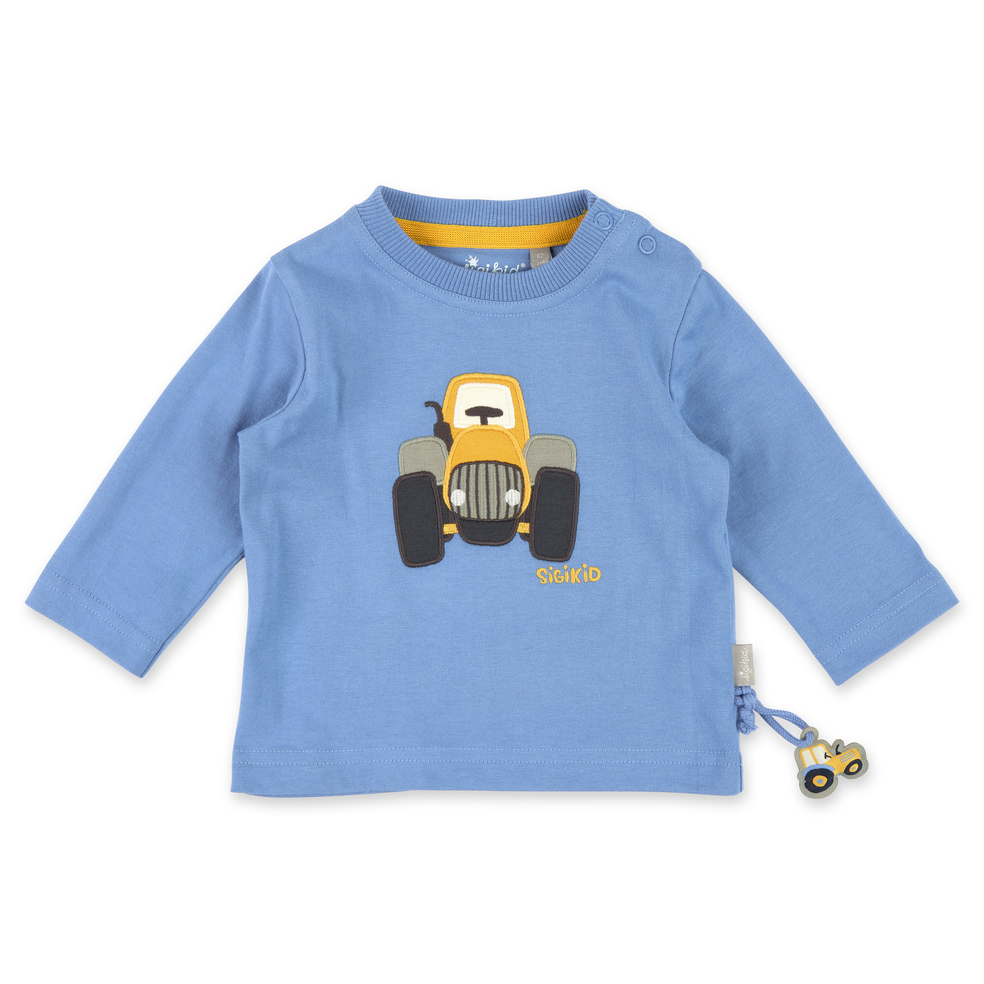 Baby Langarmshirt mit Traktor Motiv, blau