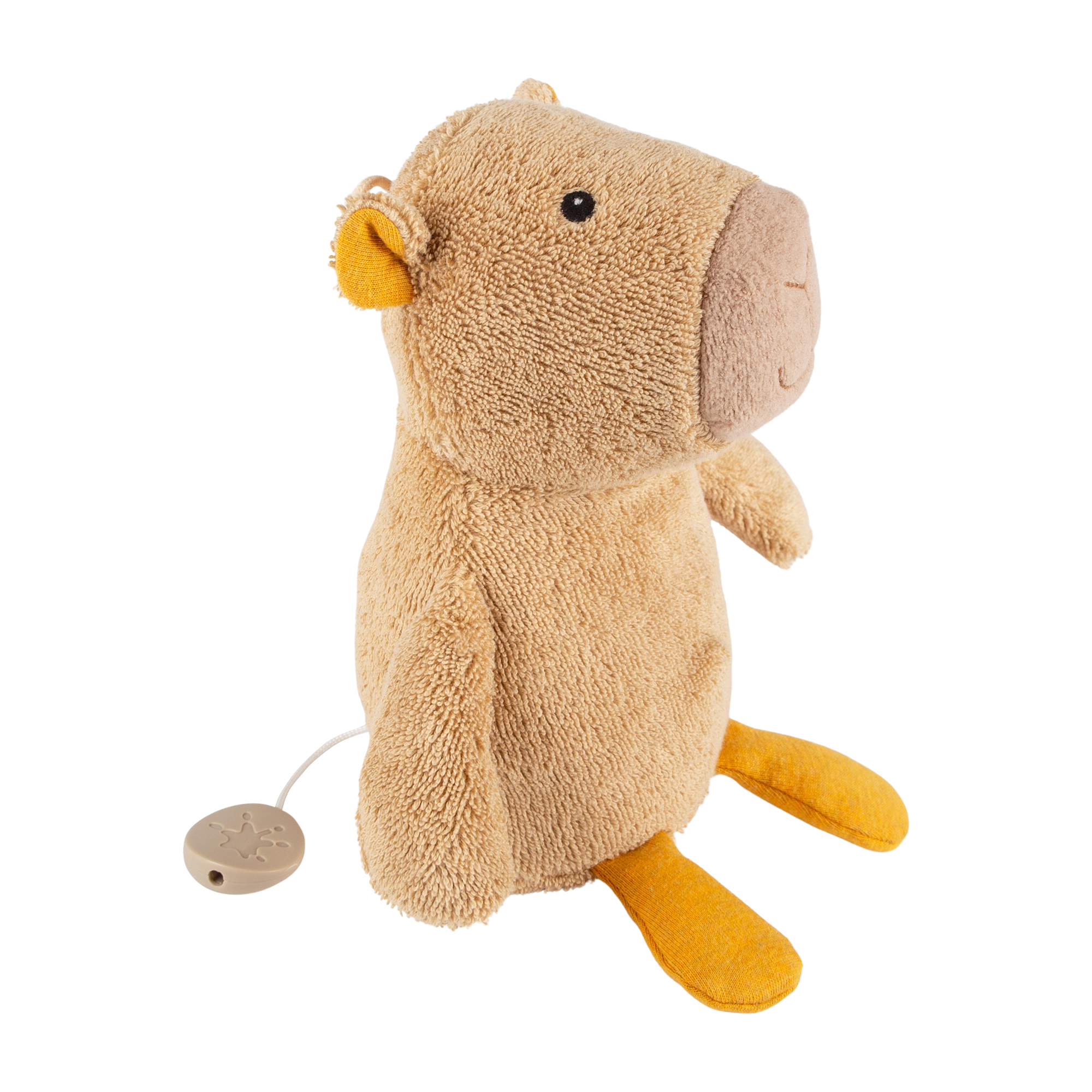 Musical soft toy capybara, cotton & kapok, Natural Friends