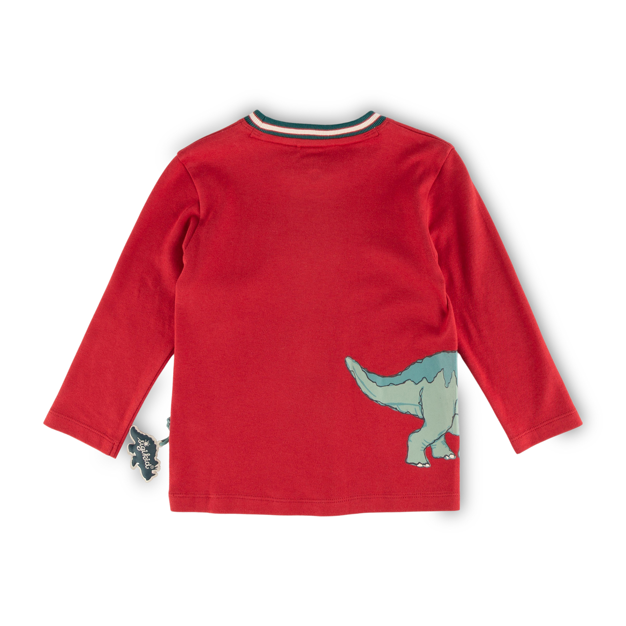 Kinder Langarmshirt Dino, dunkelrot