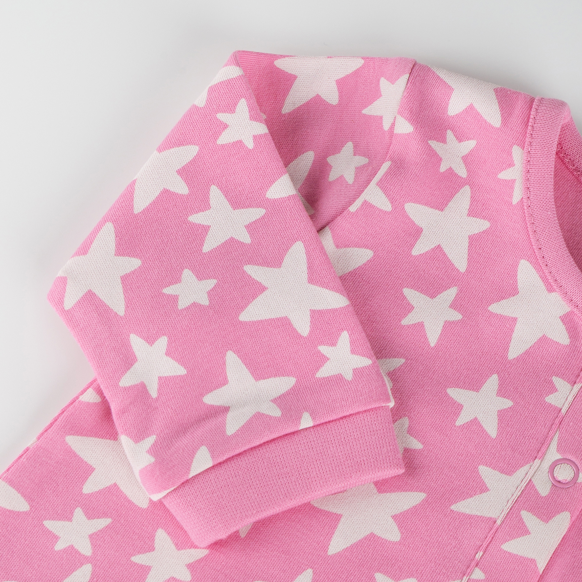 Baby Schlaf Overall Eule mit Sternchen Print, pink