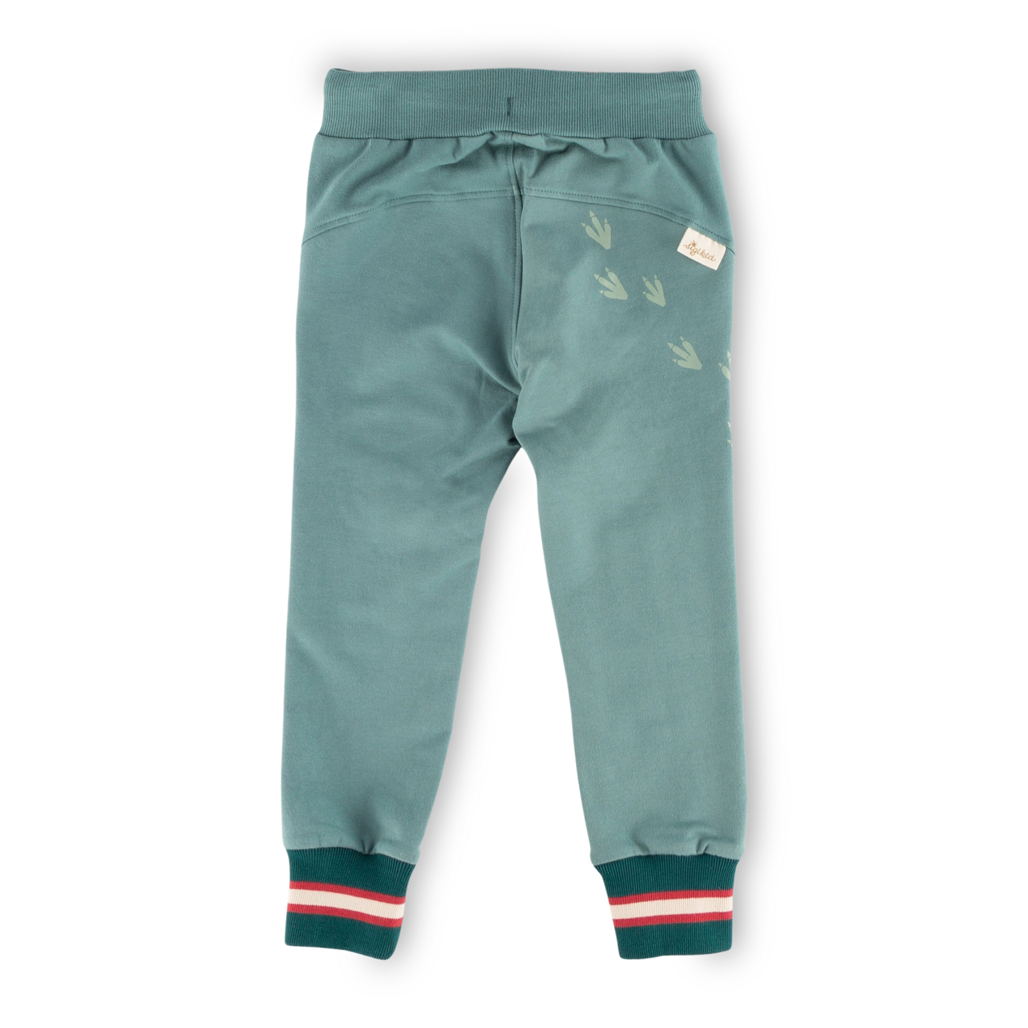 Children's sweat pants, back with dino footprints Children's sweat pants, back with dino footprints