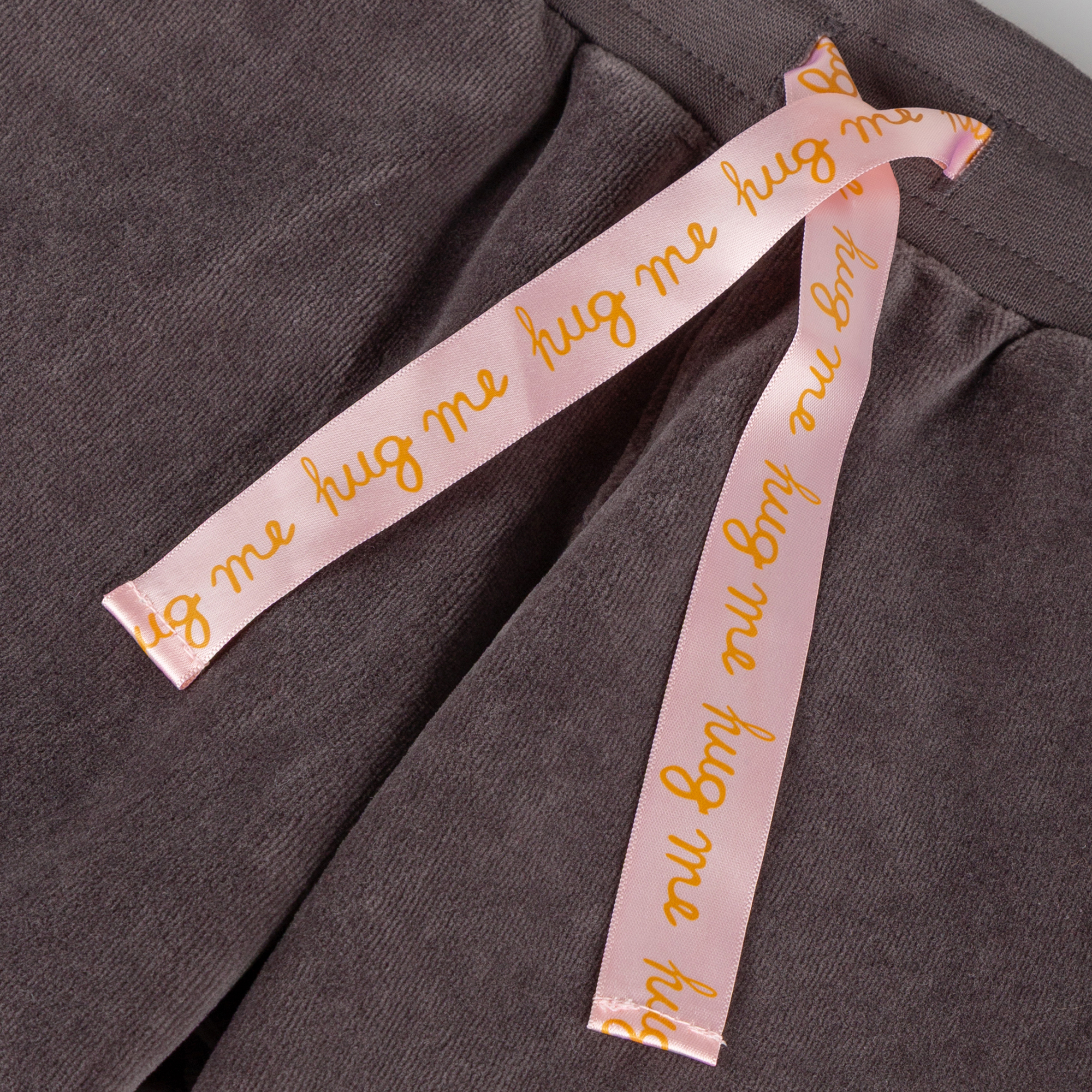 Wide children's velour pants, dark grey, Snow Bunny