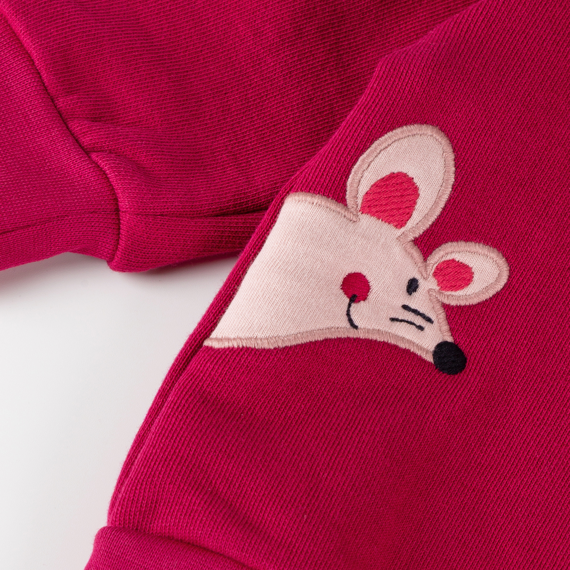 Baby Sweatshirt Katze und Maus, pink