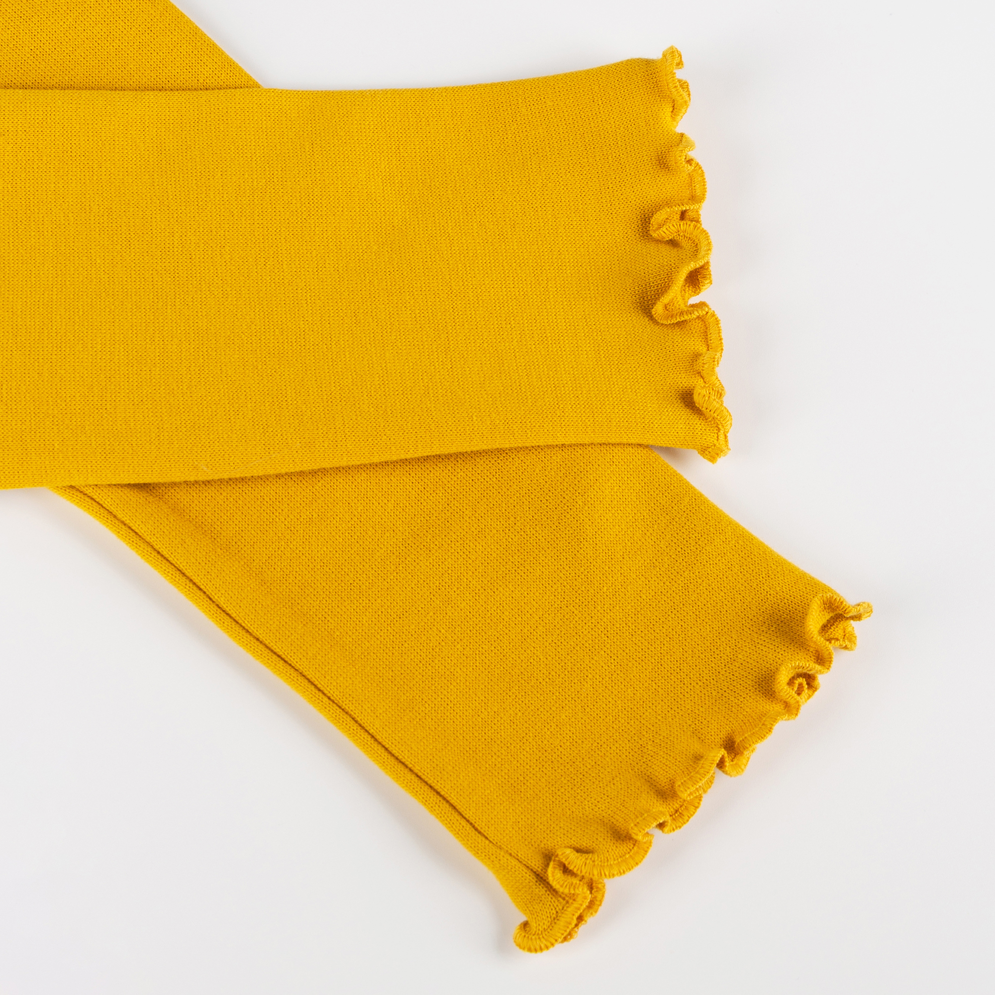 Children's rib knit leggings yellow, Snow Bunny