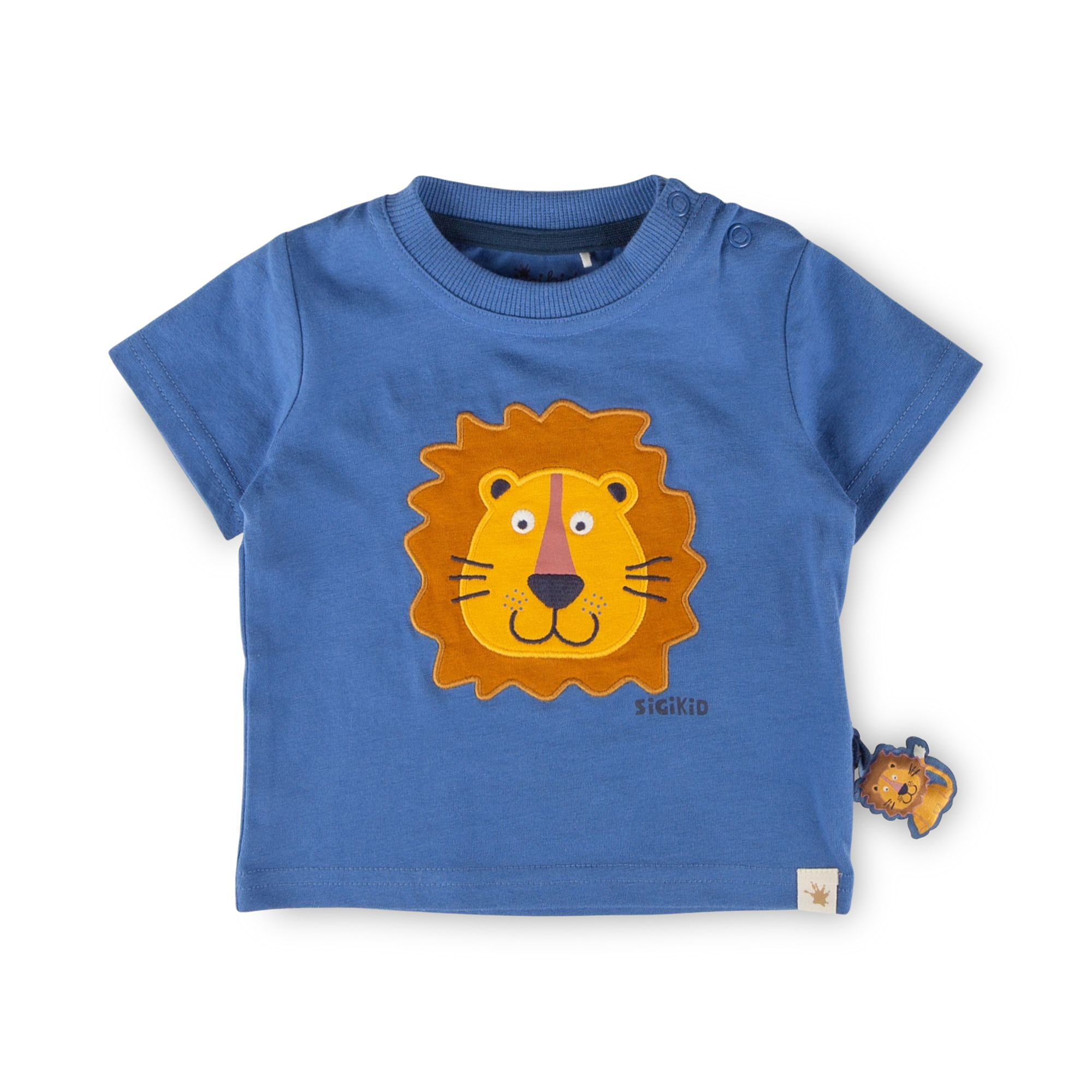 Azure blue baby T-shirt Tiger & Lion