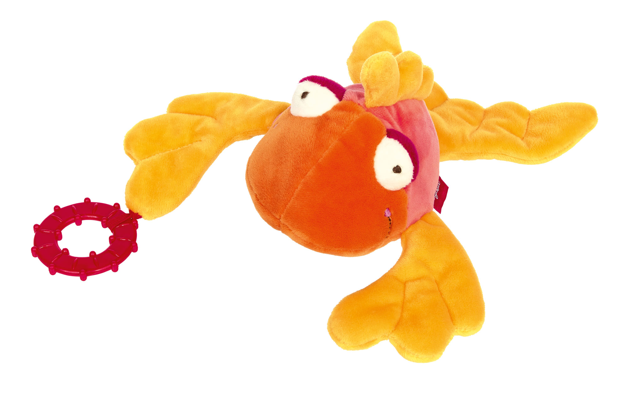 Baby rattle soft toy fish with teether