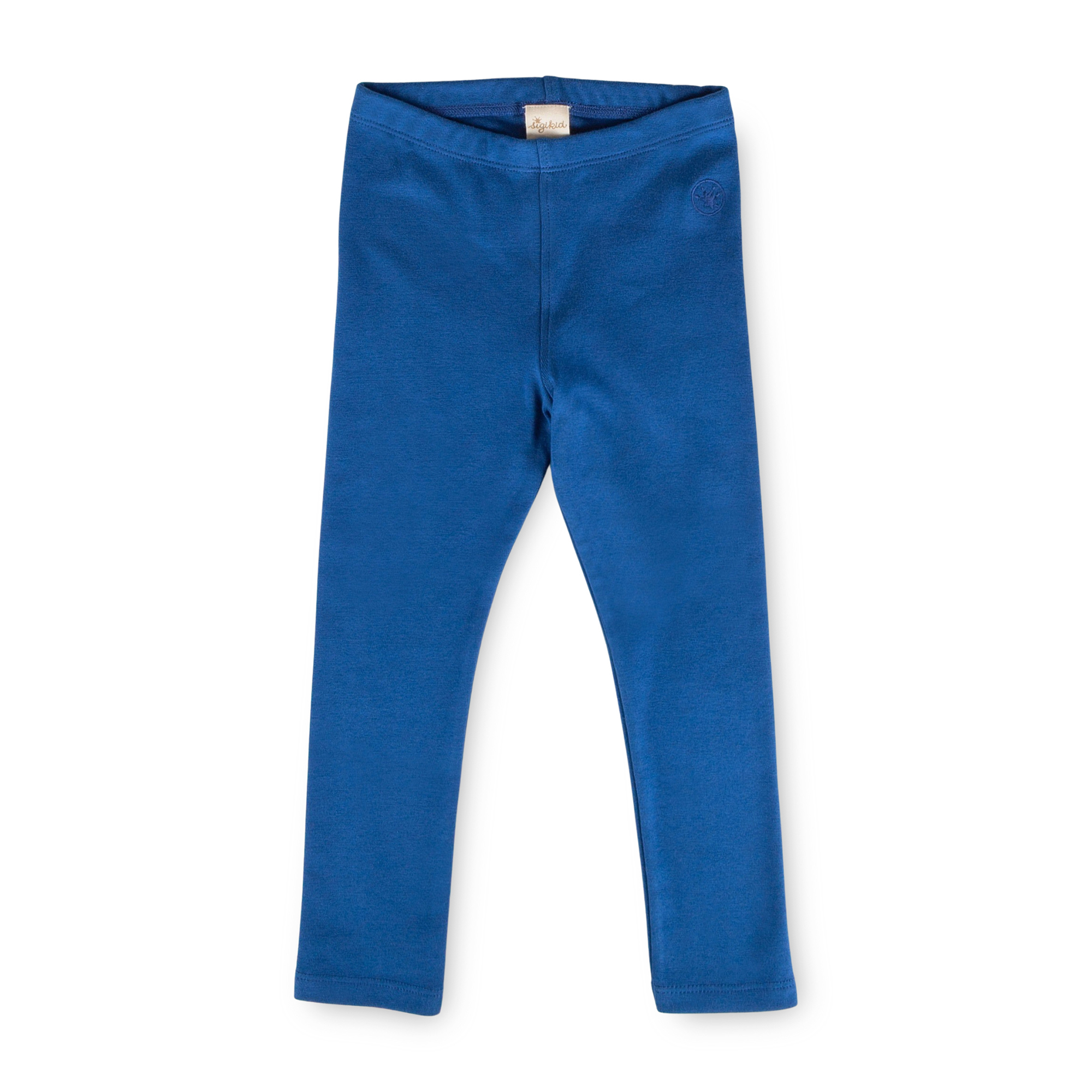 Children's rib knit leggings, azure blue