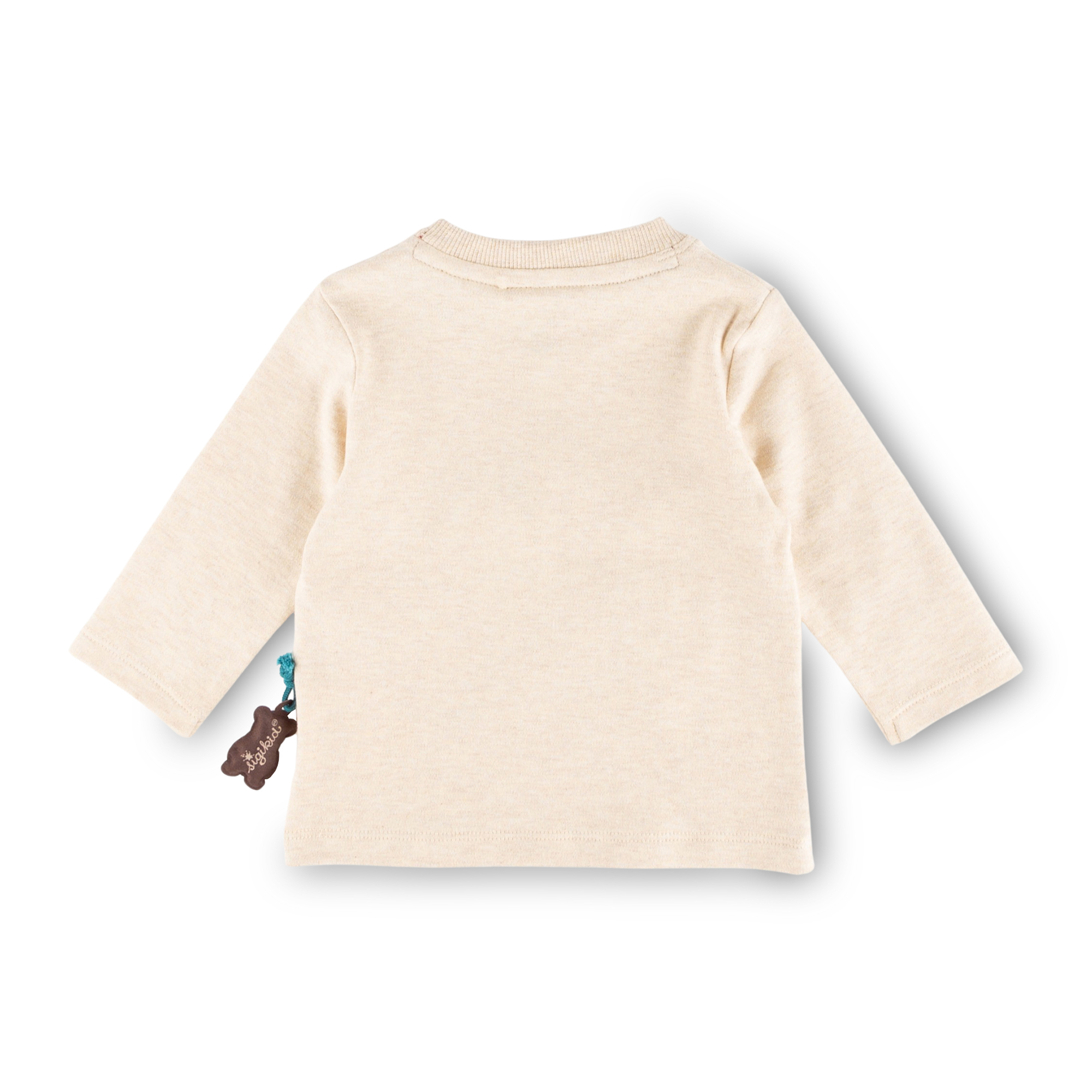 Baby Langarmshirt Fuchs, beige meliert