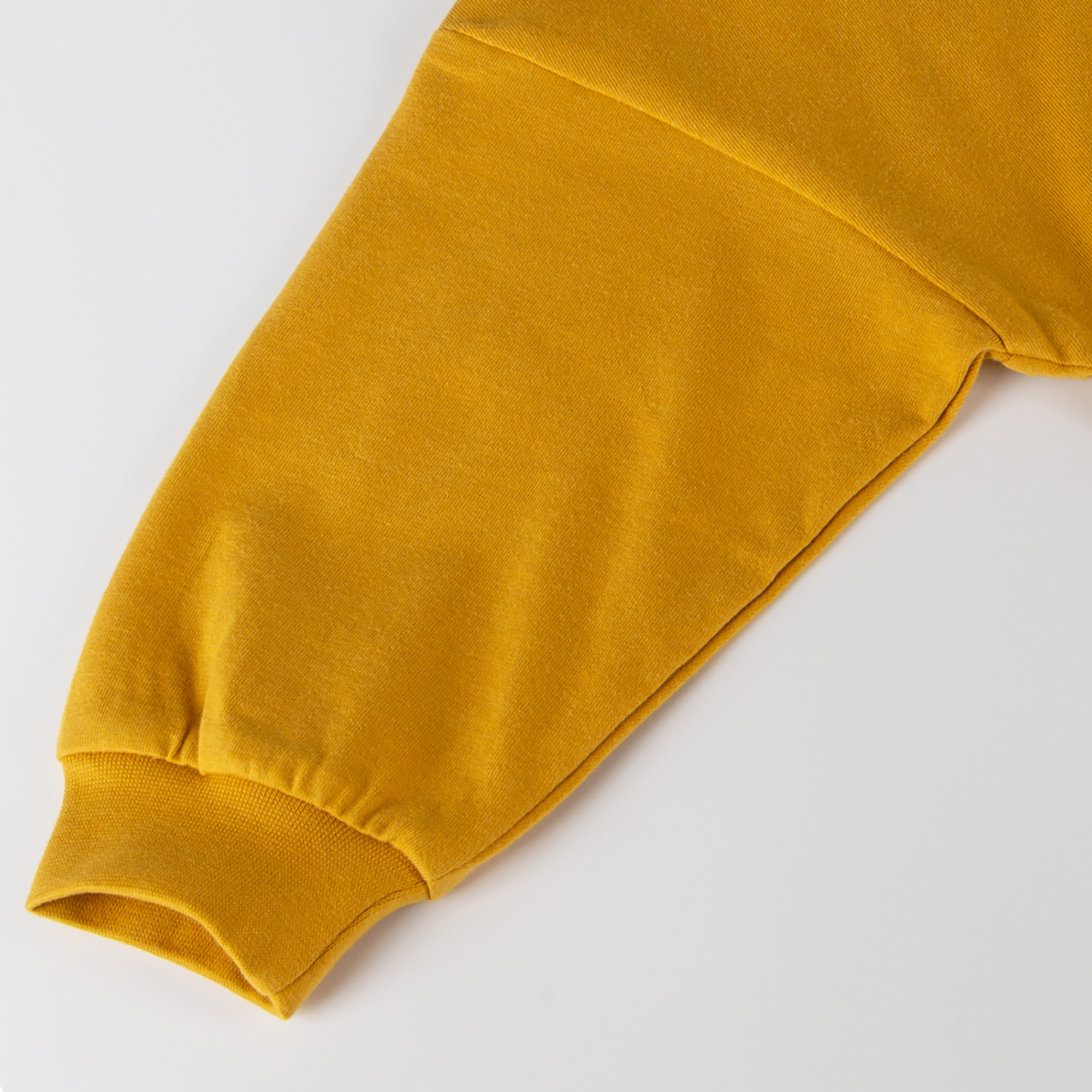 Oversized children's long sleeve Tee owl, yellow