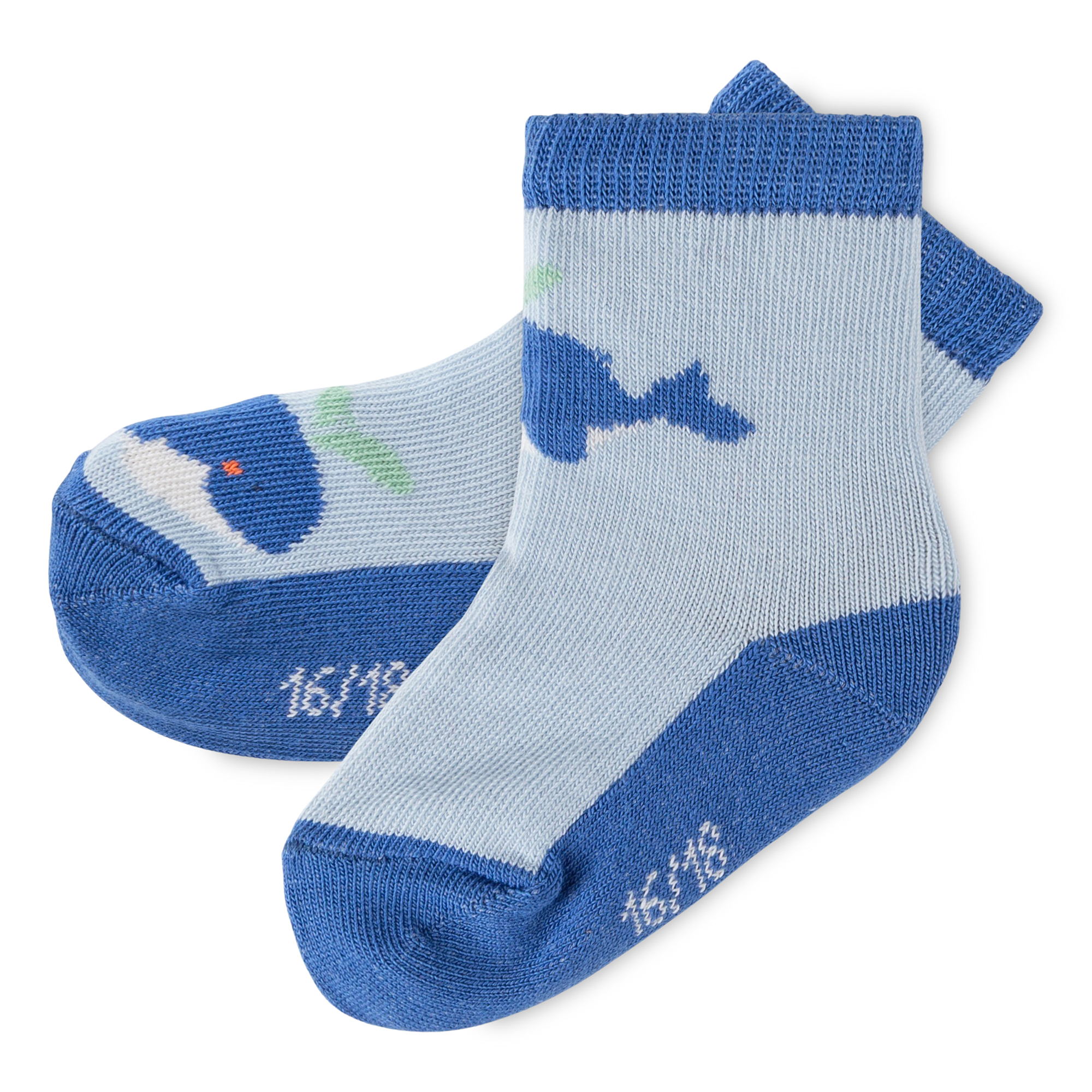 Newborn baby socks, 3-pair-set, blue