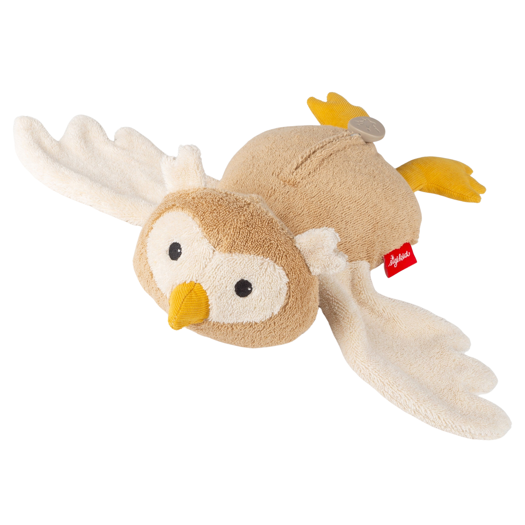 Mamilodie musical soft toy owl for pregnancy, organic cotton