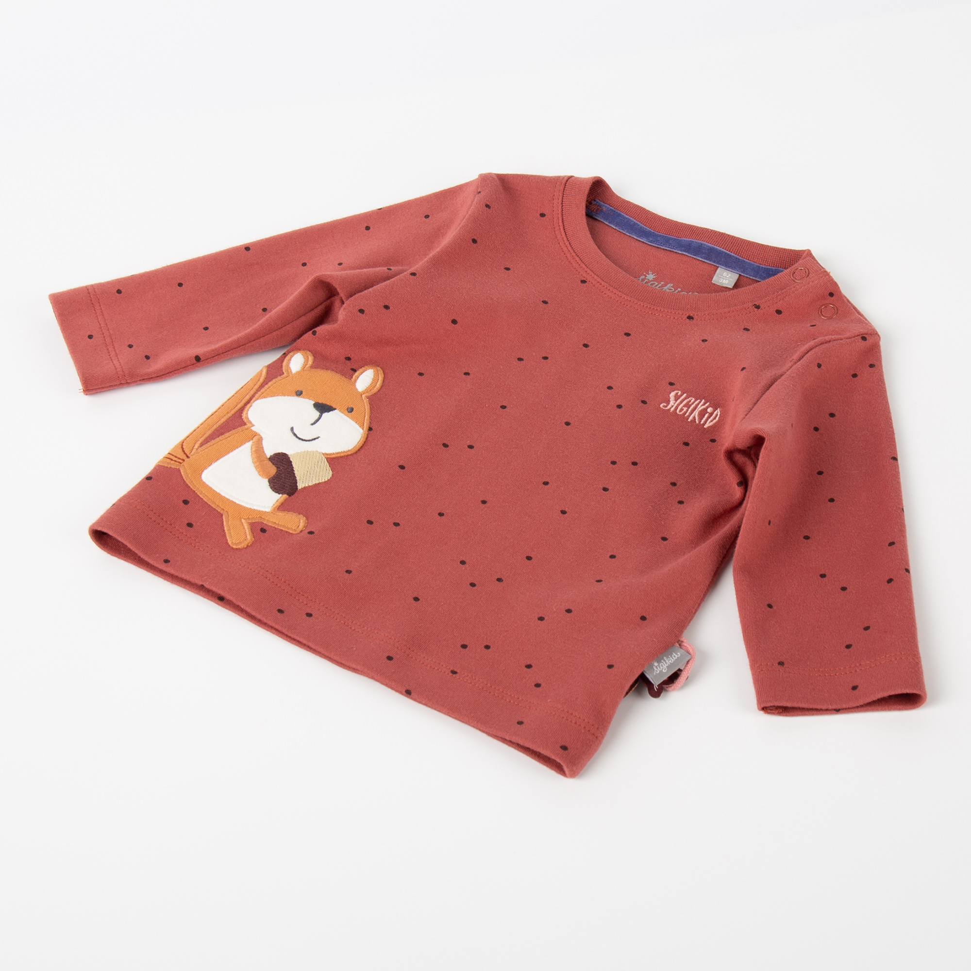 Baby Pünktchen Langarmshirt Eichhörnchen