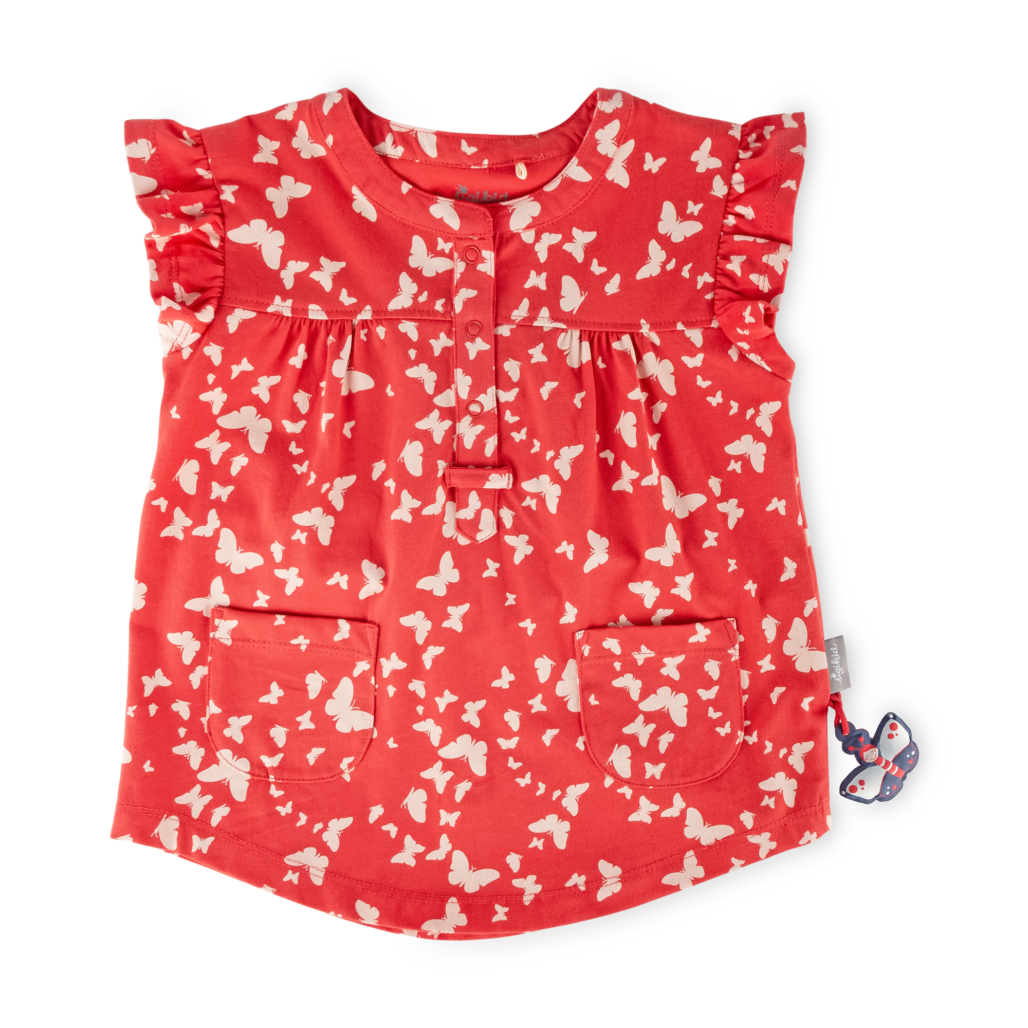 Children's shoulder frill tunic butterfly
