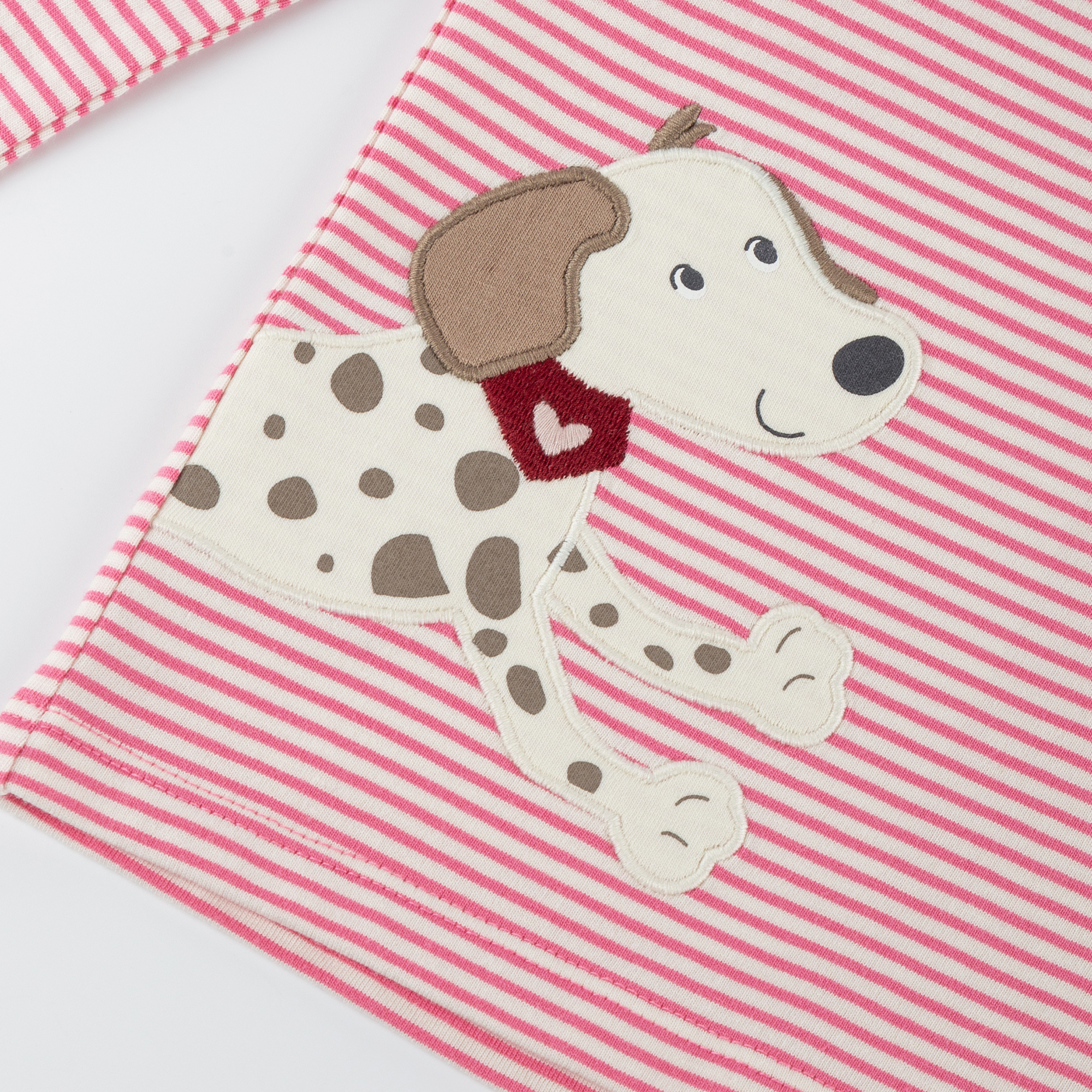 Kinder Langarmshirt Hund Funny Dog, rosa geringelt Kinder Langarmshirt Hund Funny Dog, rosa geringelt