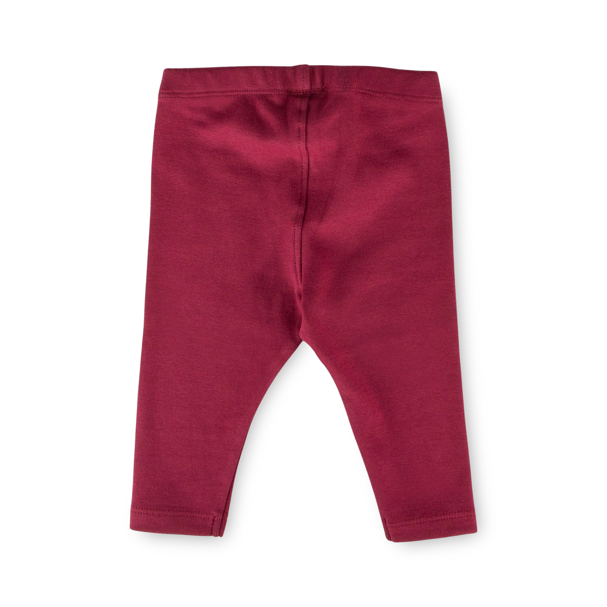 Baby rib knit leggings, dark red