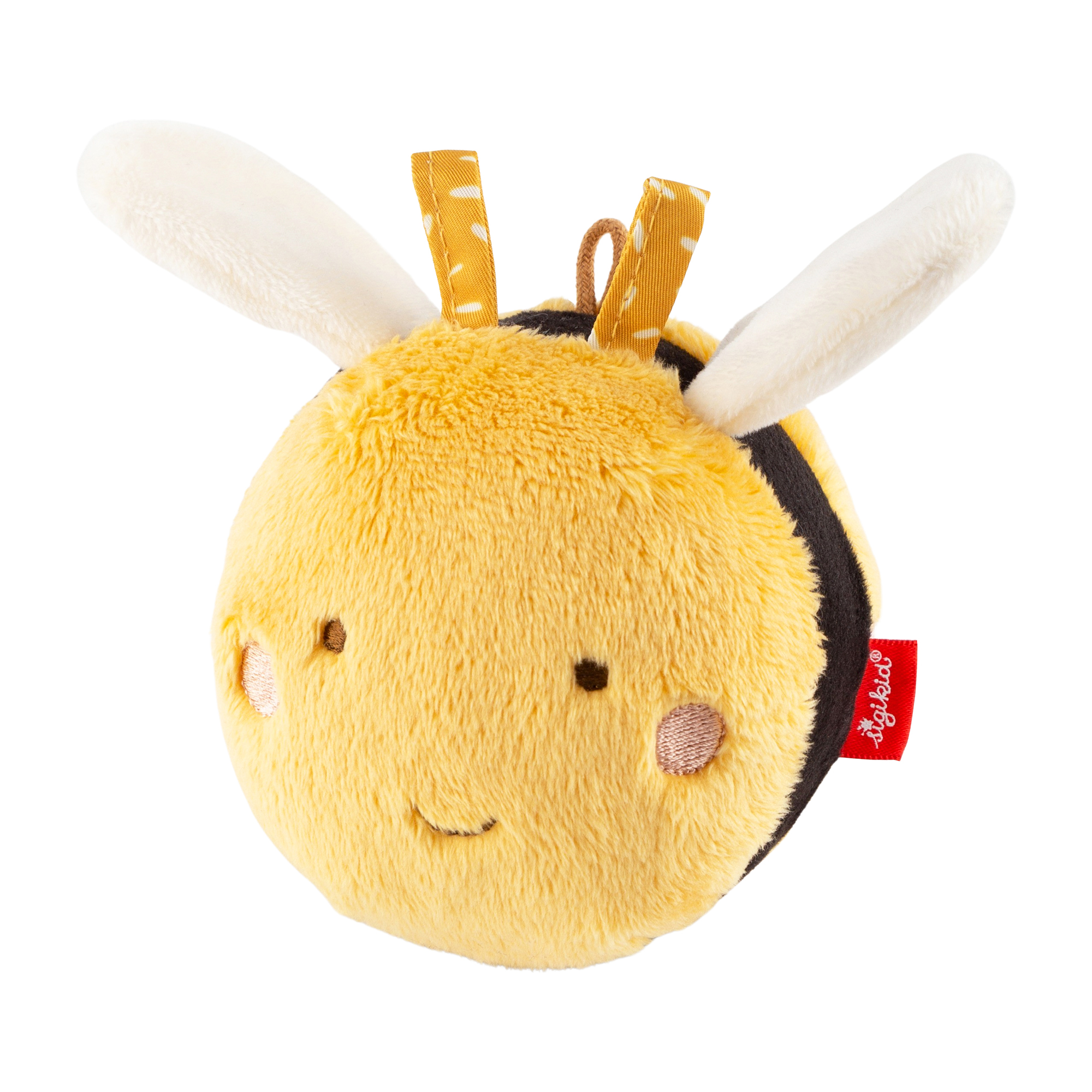 Baby plush ball bee, squeaker & rustle wings