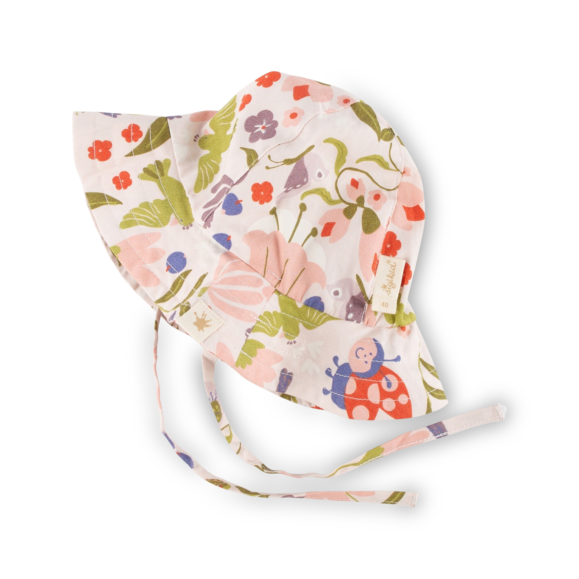 Brimmed baby sun hat flower meadow, Happy Ladybug Brimmed baby sun hat flower meadow, Happy Ladybug