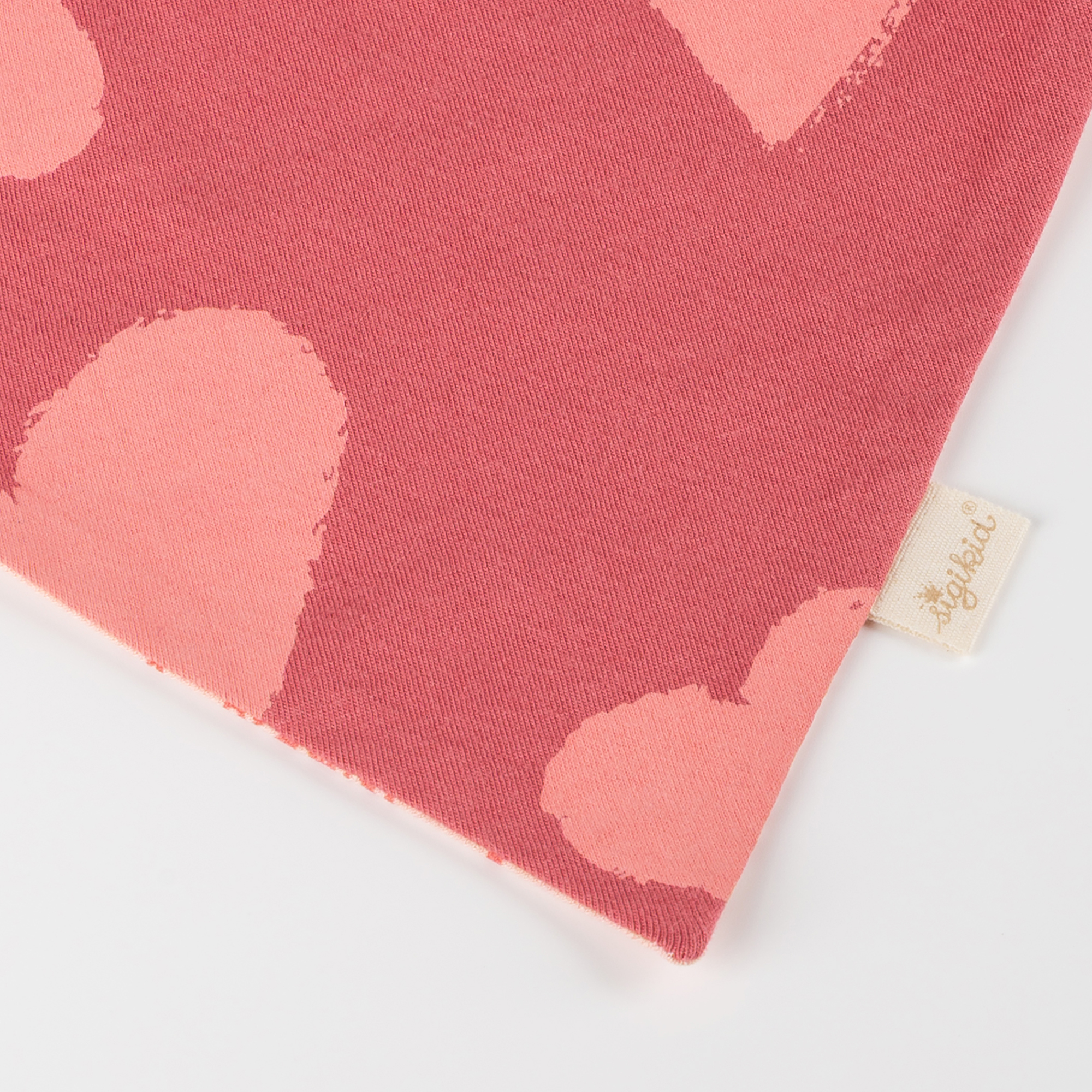 Baby Wendehalstuch Vögelchen und Herzchen Print, rosa