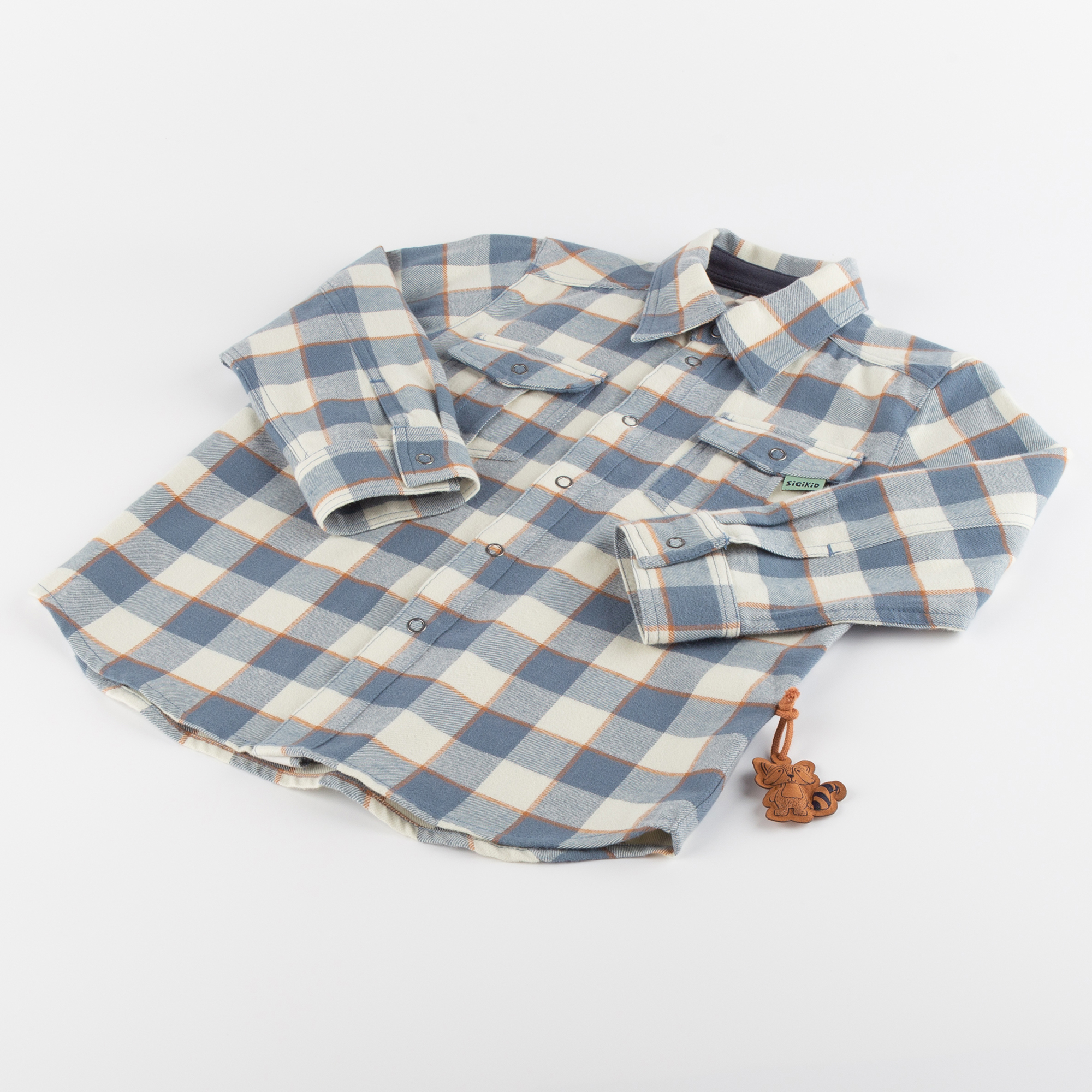 Children's boys' check flannel shirt