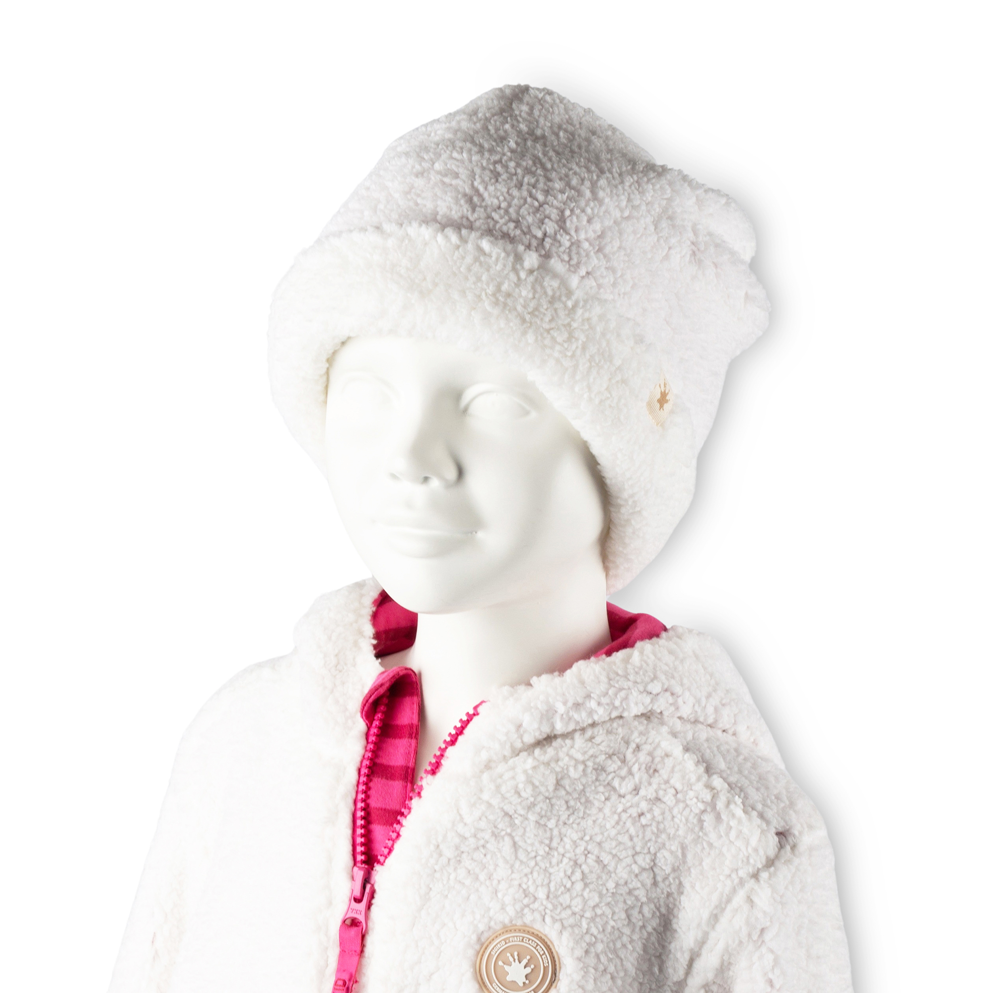 Teddy fleece hat for children, lined, Crazy Llama