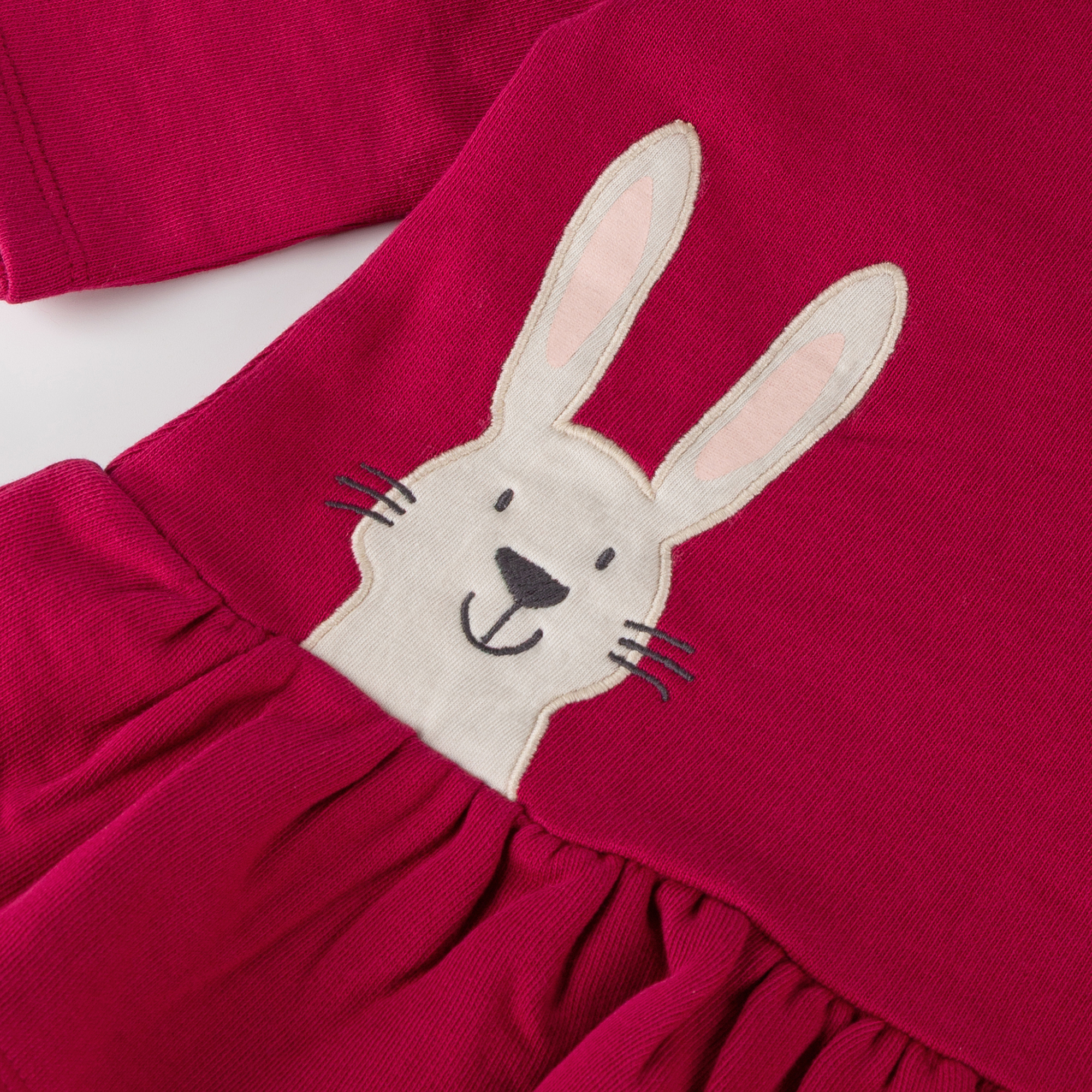 Baby Sweatkleid Hase, pink