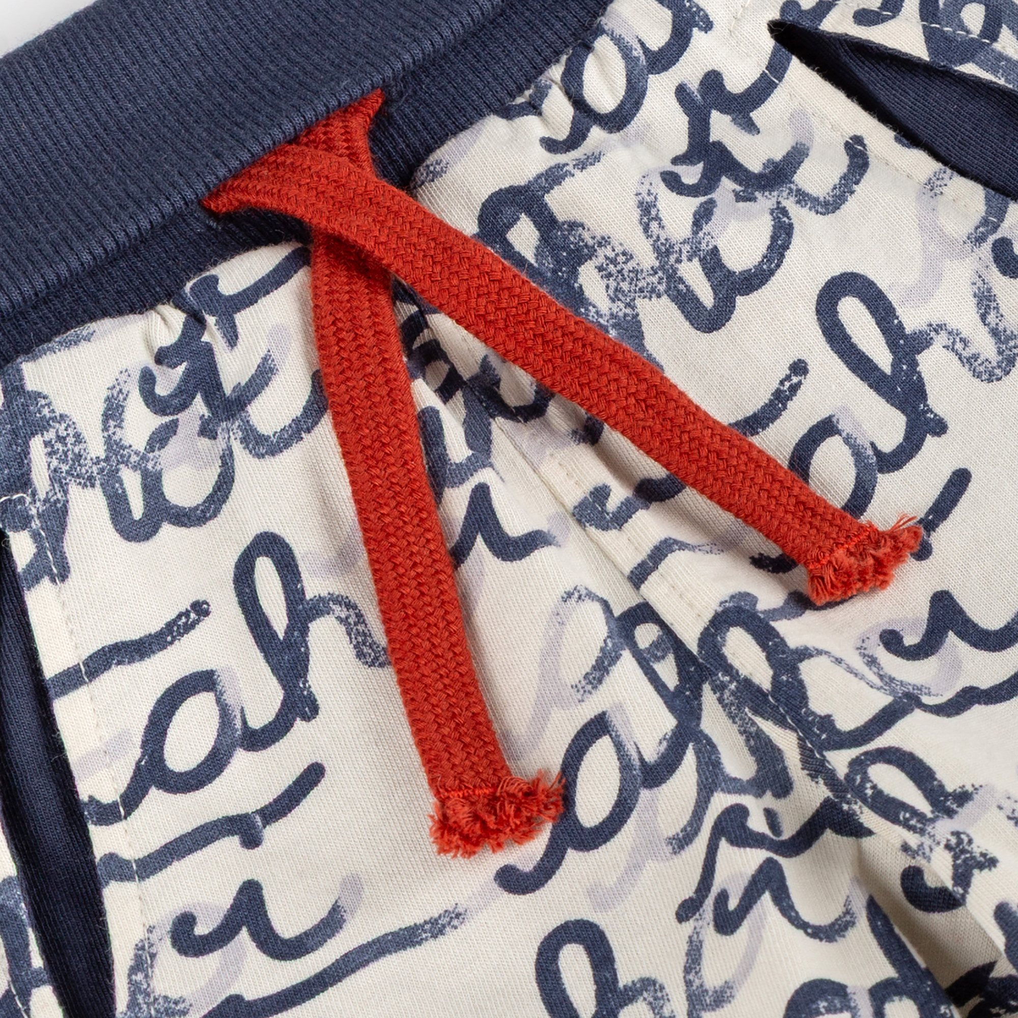 Baby Bermuda mit "Ahoi" Print, weiß