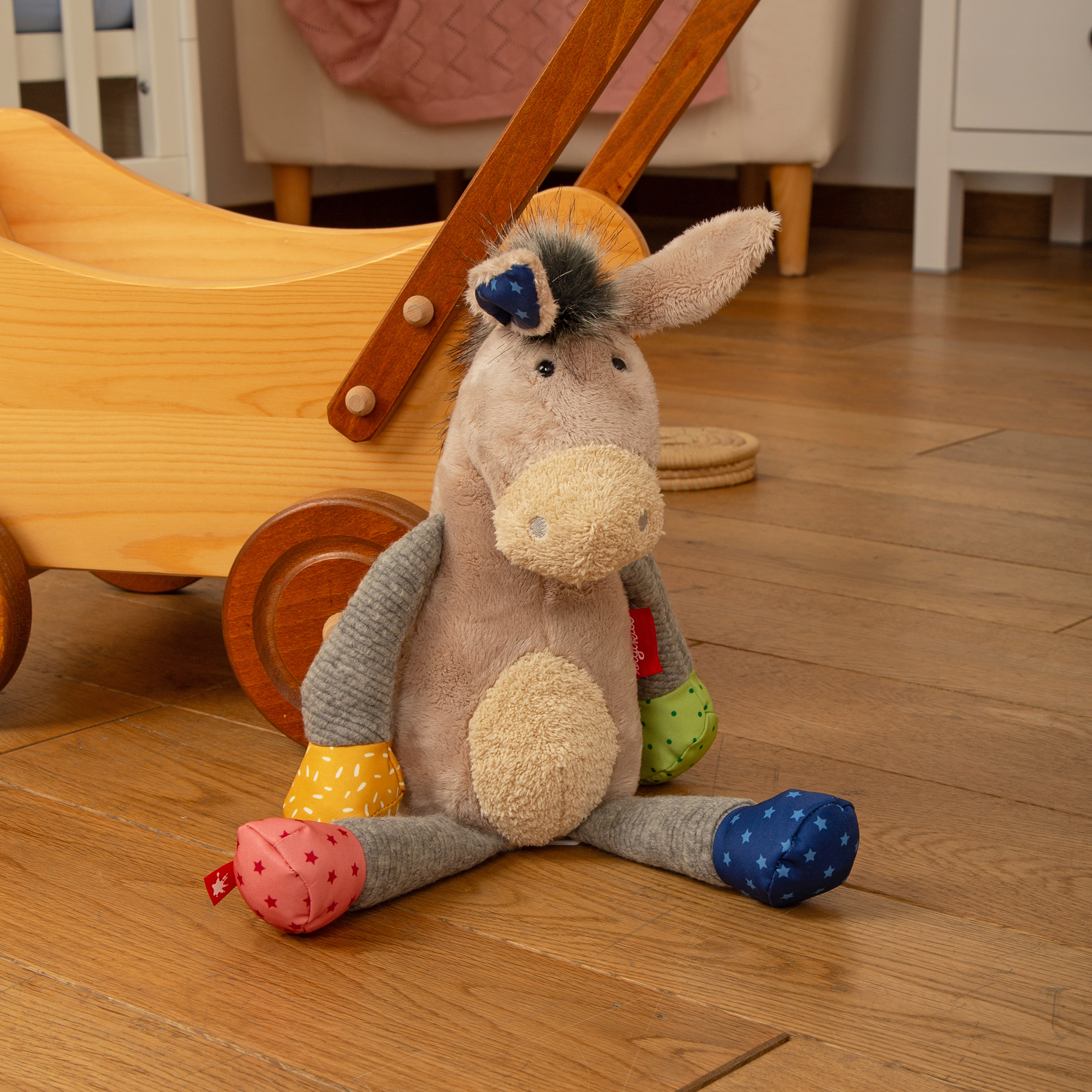 Plush toy donkey, Patchwork Sweety