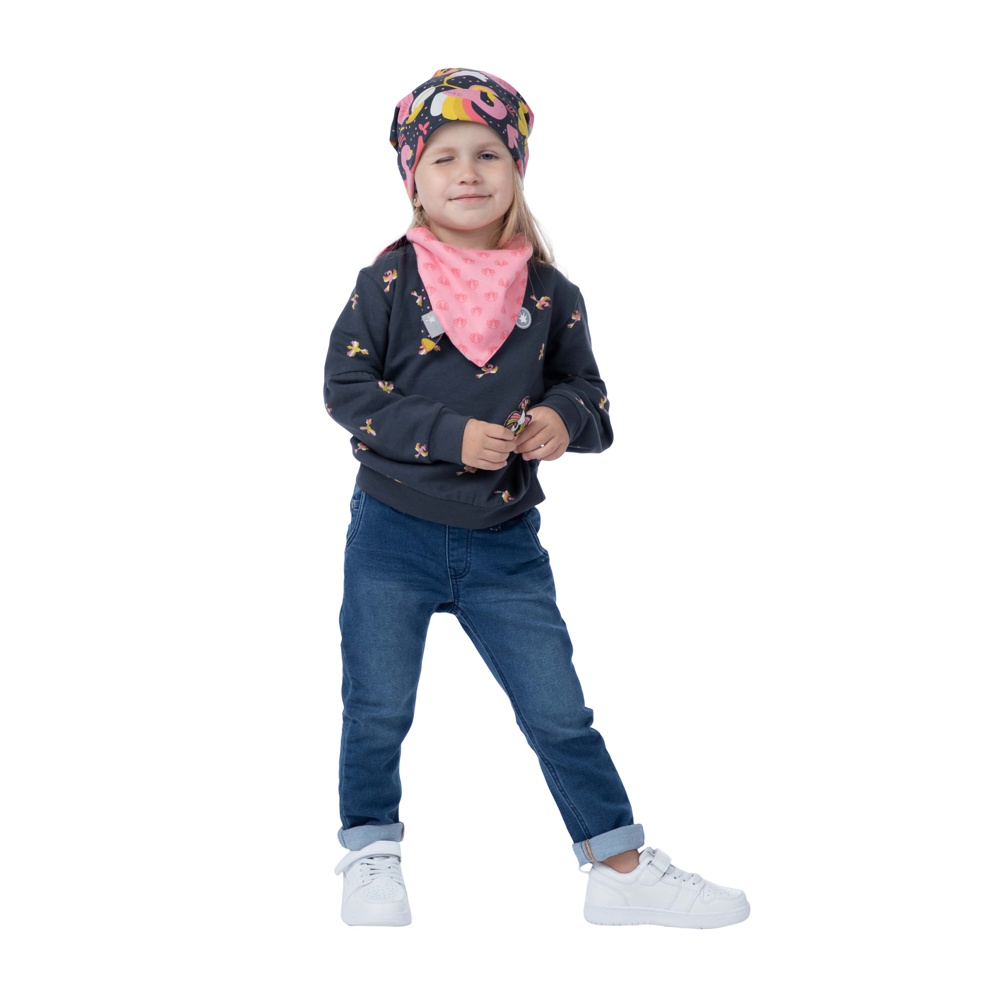 Jeans for children, adjustable, dark blue