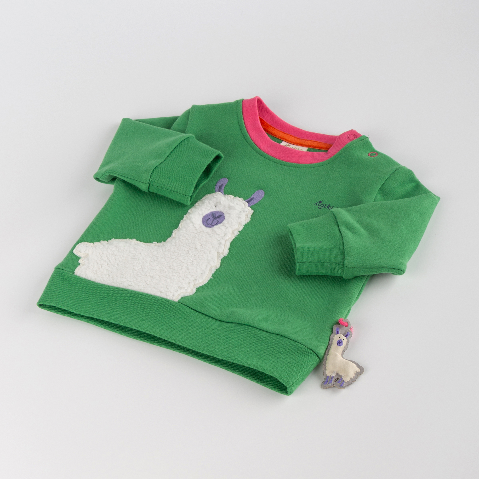 Baby Sweatshirt Crazy Lama, grün