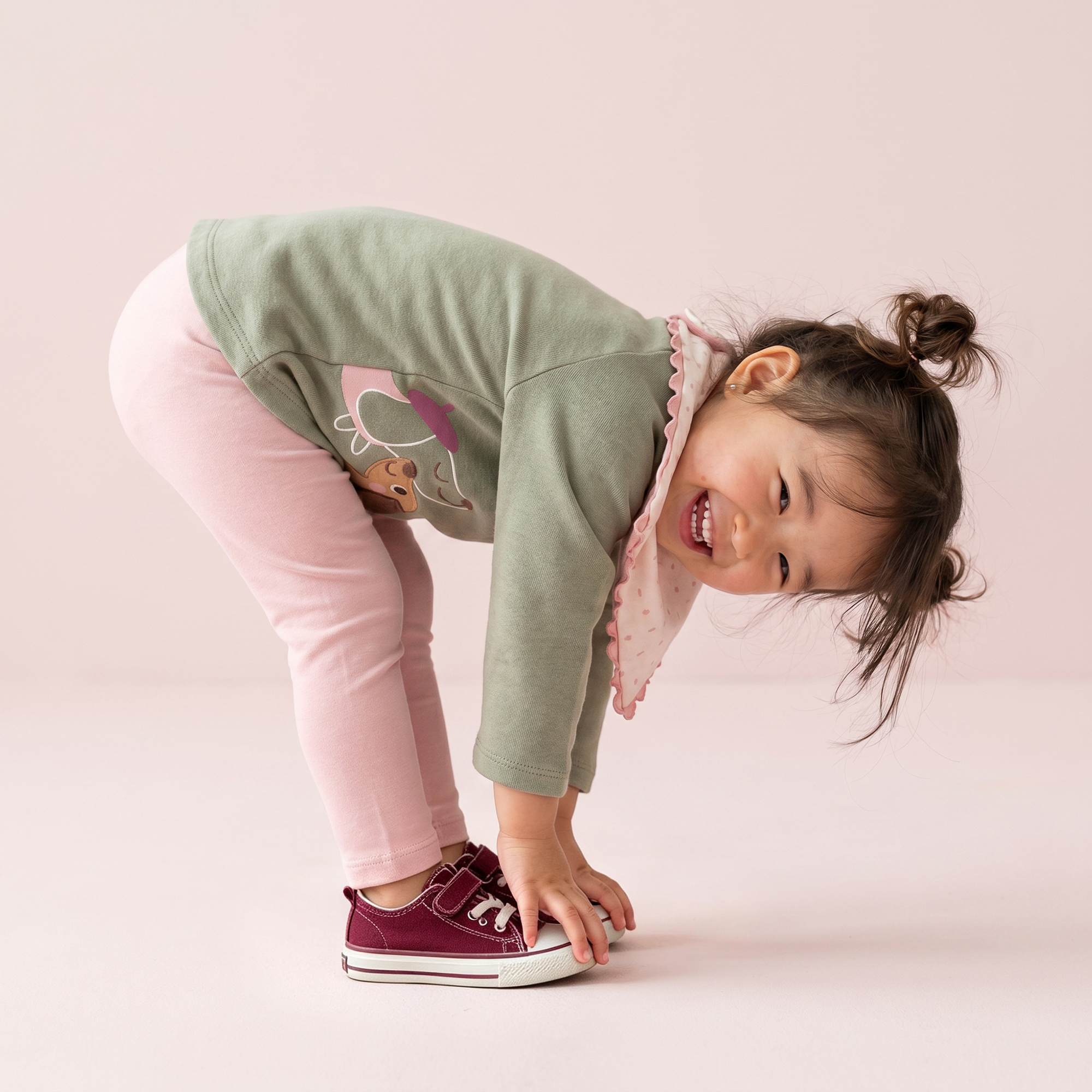 Baby Rippstrick Leggings, rosa, Petit Croissant